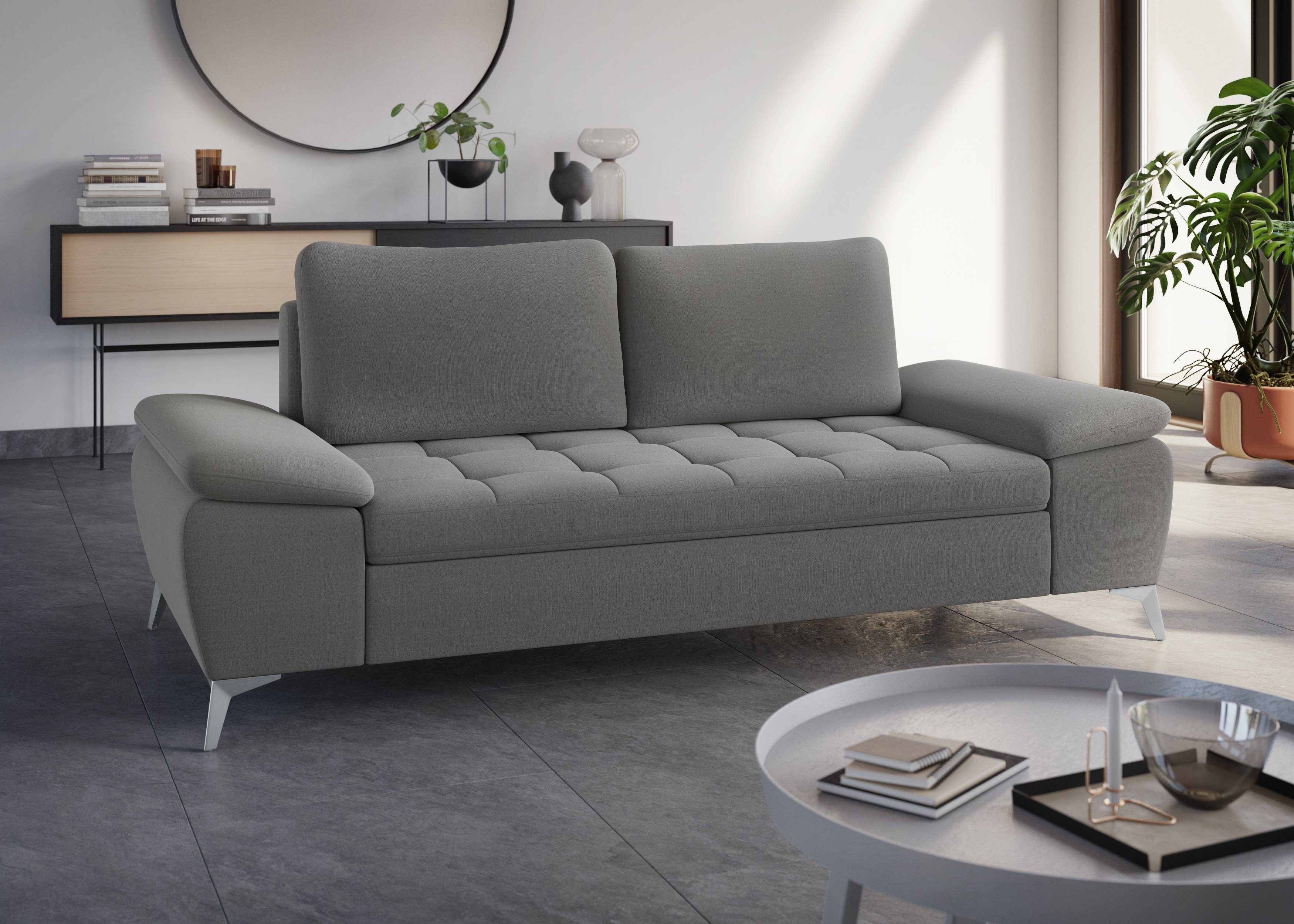 sit&more 2,5-Sitzer Latigo, mit hochwertigen Metallfüßen