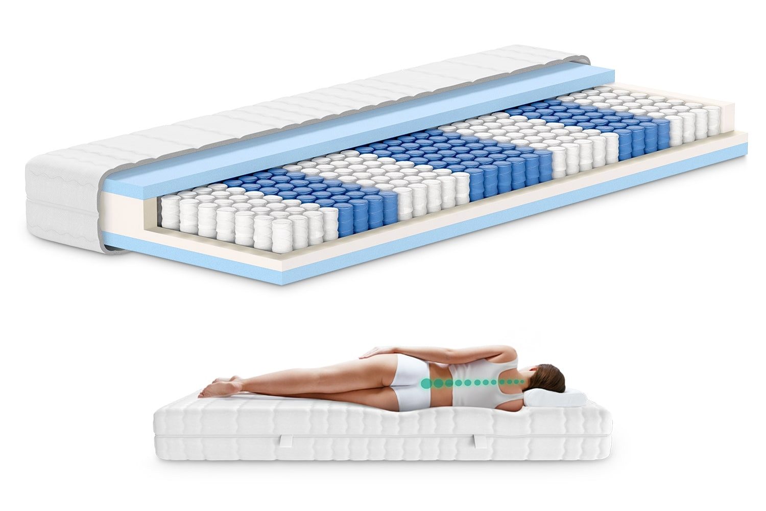 Taschenfederkernmatratze 7-Zonen Federkernmatratze, Orthopädische Matratze, günstig online kaufen
