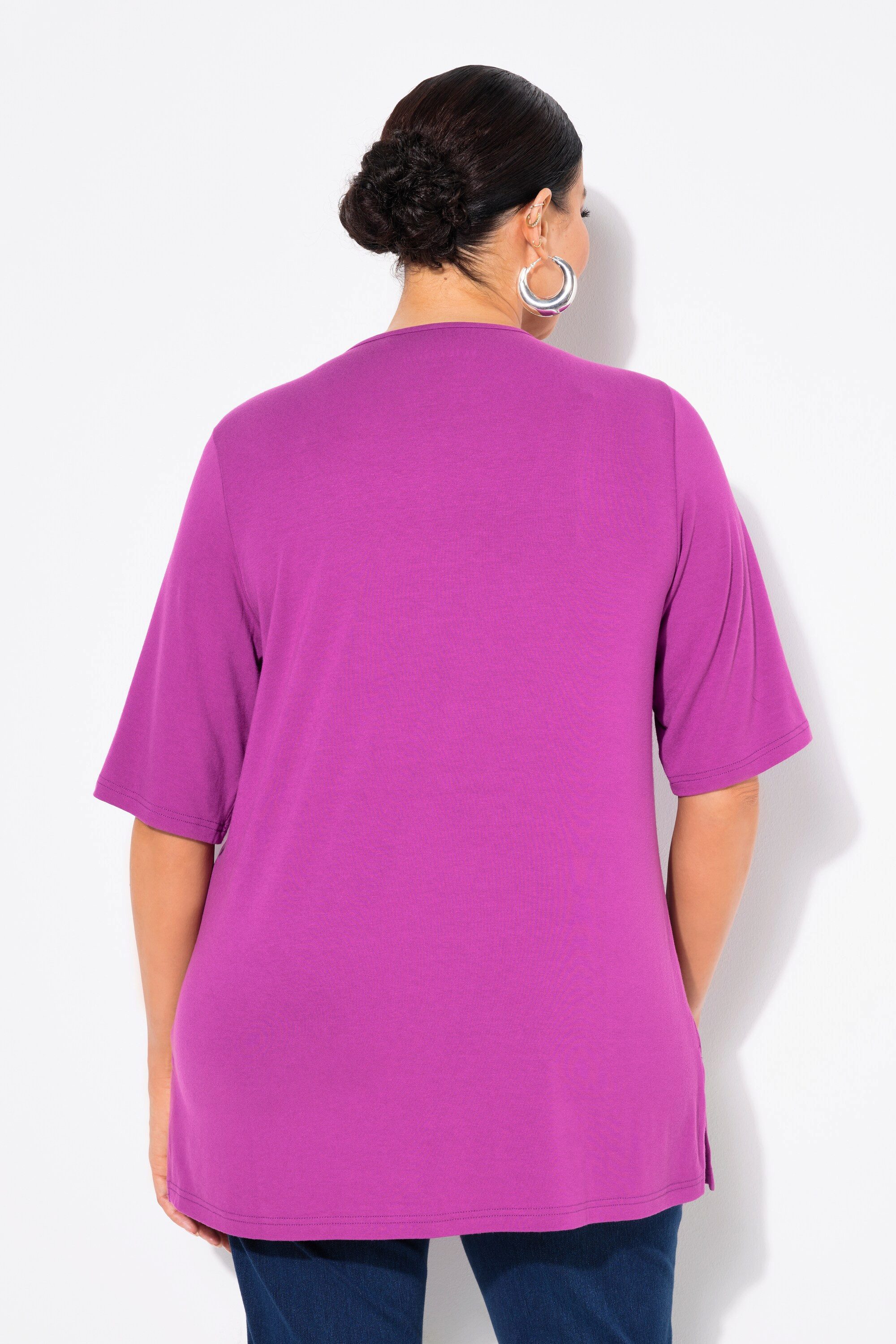 Ulla Popken T-Shirt Shirt 1/2 Arm Doublelayer