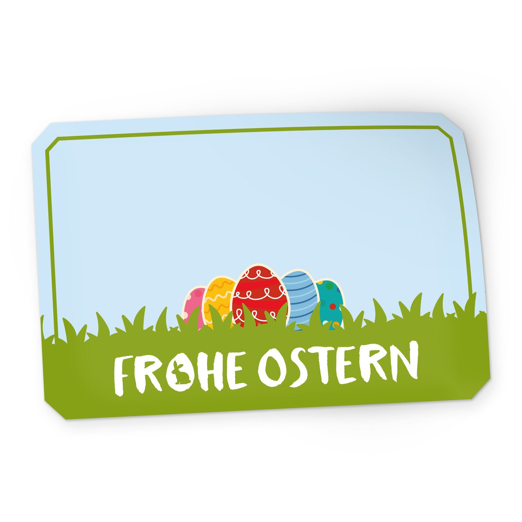 itenga Aufkleber itenga 50x Sticker Frohe Ostern Ostereier rechteckig 6 x 4 cm