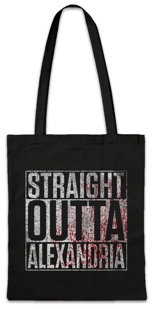 Beuteltasche Straight Outta Alexandria Stofftasche The City Sign Walking Town Stadt
