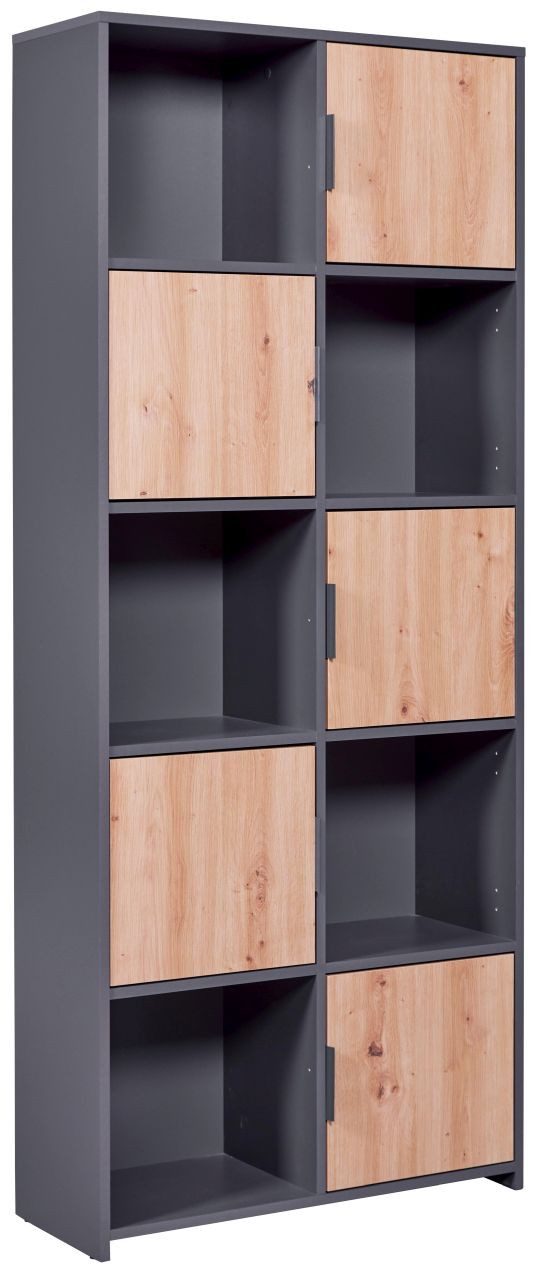 FURNARO Standregal, Schrank Anthrazit 77 x 30 x 185 cm