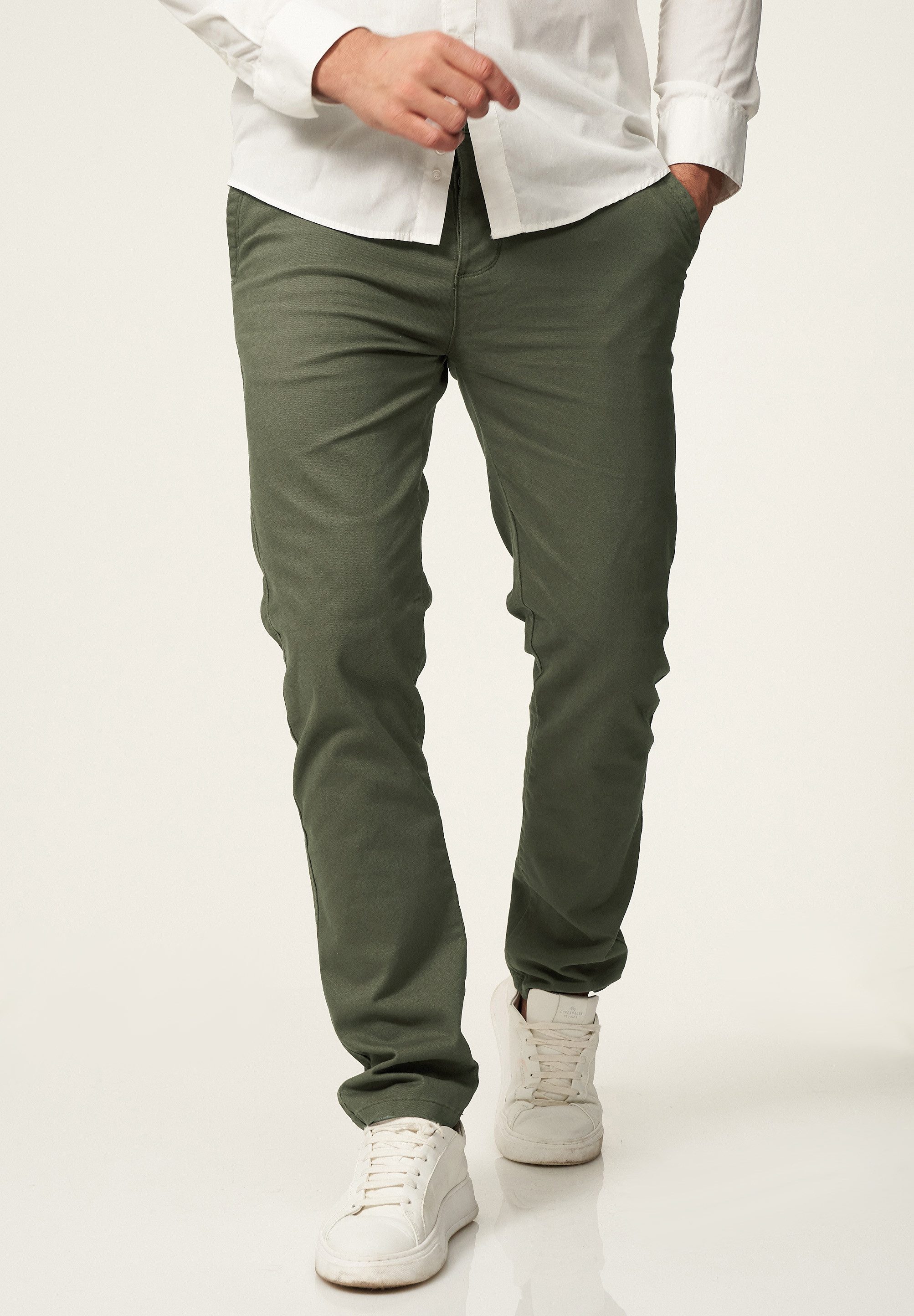 DAILY COTTON Chinohose DCPROVO Herren Chino Hose Elastische Jeans Stoffhose Slim-Fit Casual Business