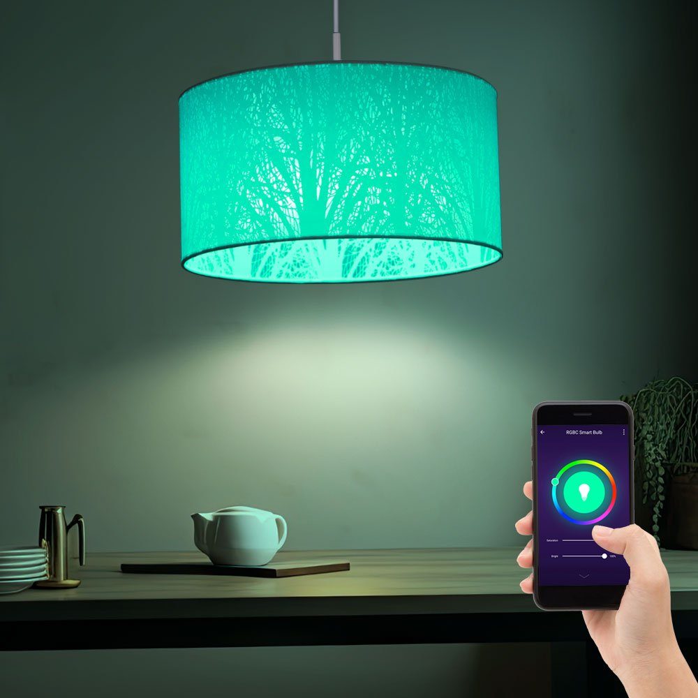 GLOBO LIGHTING Smarte LED-Leuchte, Leuchtmittel inklusive, Kaltweiß, Warmweiß, Neutralweiß, Tageslichtweiß, Farbwechsel, Design Hänge Leuchte weiß Baum Dekor Wohn Zimmer Beleuchtung Pendel