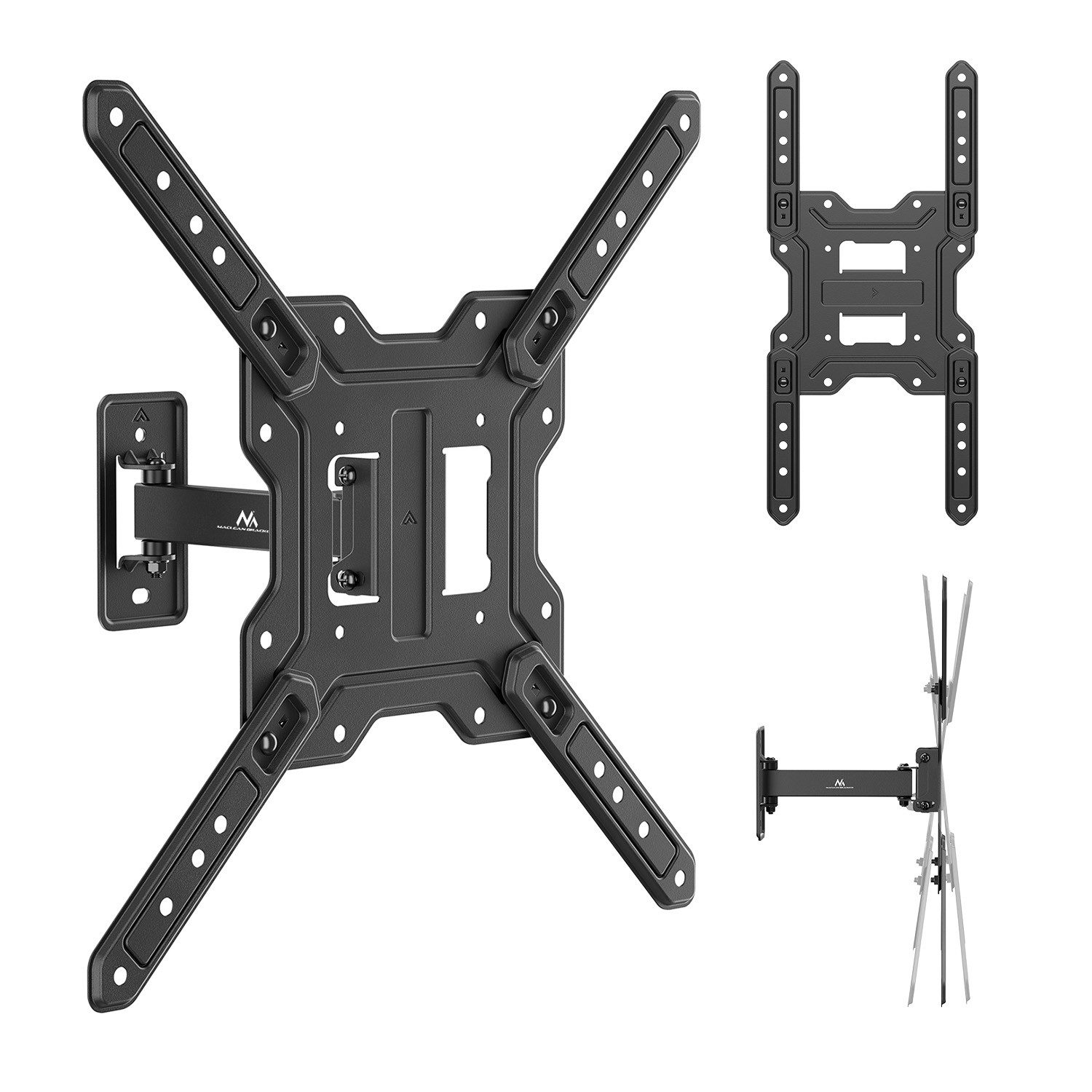 Maclean TV-Wandhalterung MC-758 N Halterung für Fernseher und Monitore von 23 bis 65 Zoll, (bis 65 Zoll, max. Tragkraft 30 kg, universell einsetzbar, max. VESA 400×400)