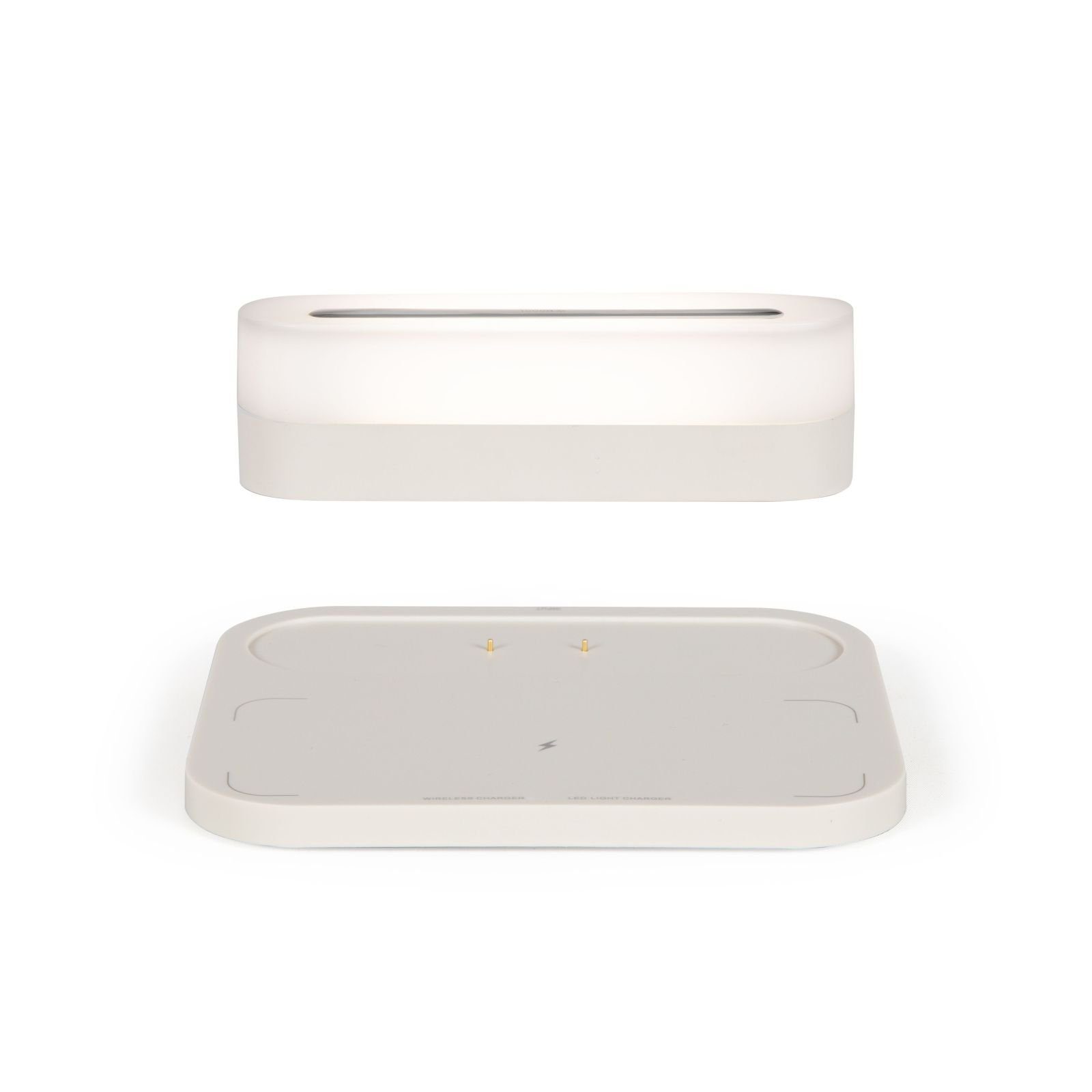 LIVOO Tischleuchte LIVOO Touch-Nachttischlampe Induktionsladestation USB Smartphone