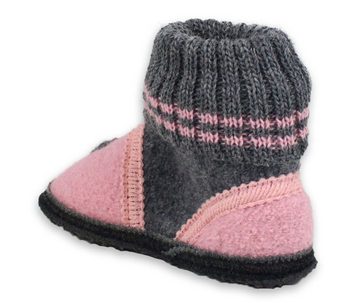 Beck Hüttenschuh Little Hearts Hüttenschuhe (aus Österreich, für Kita, Schule und Zuhause geeignet) sehr warm, 100% atmungsaktive Schurwolle, rutschfeste Sohle