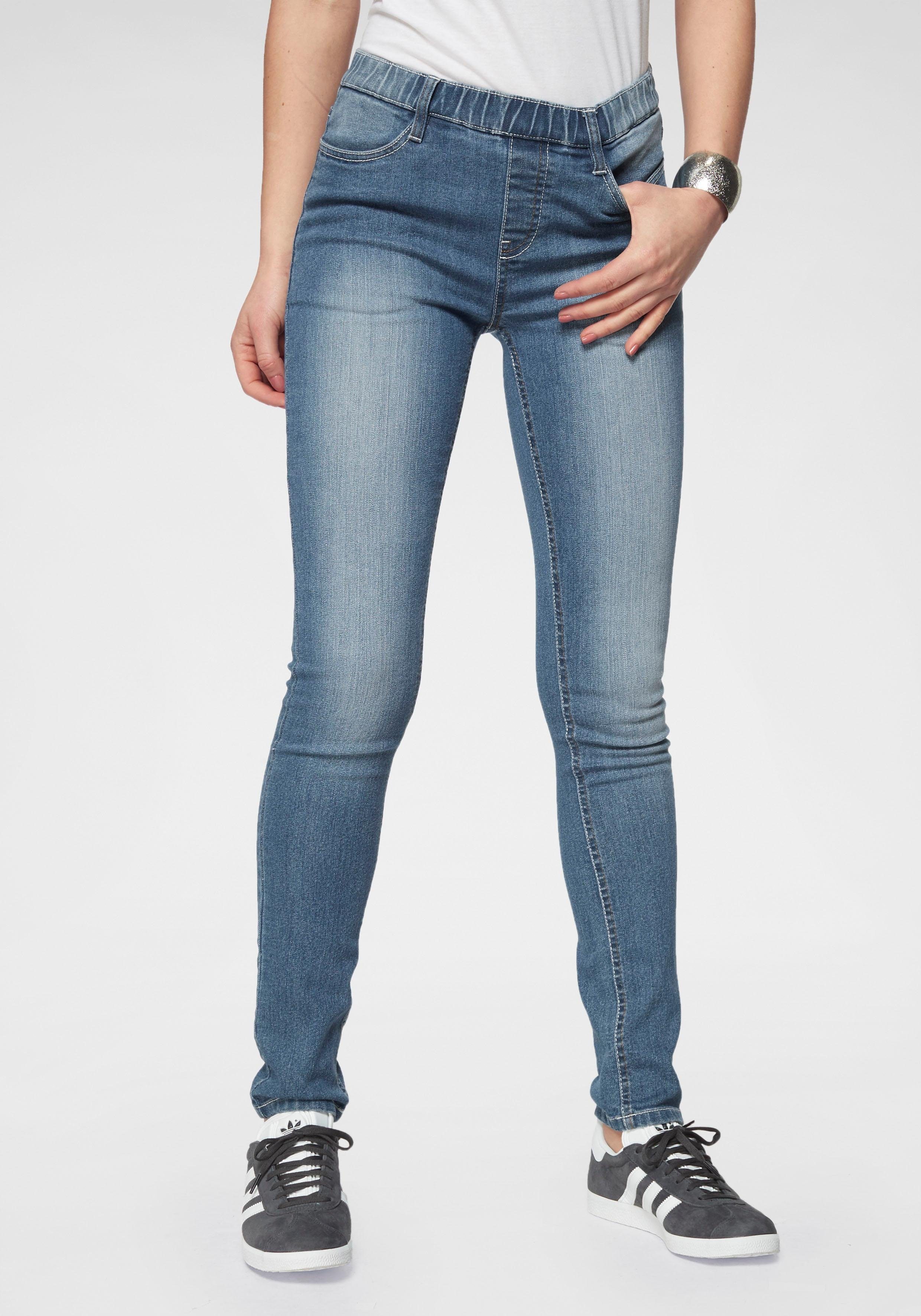 Flashlights Jeansjeggings (Packung, 2er-Pack) enge Passform, Röhrenjeans, Used-Look-Waschung, hohe Leibhöhe