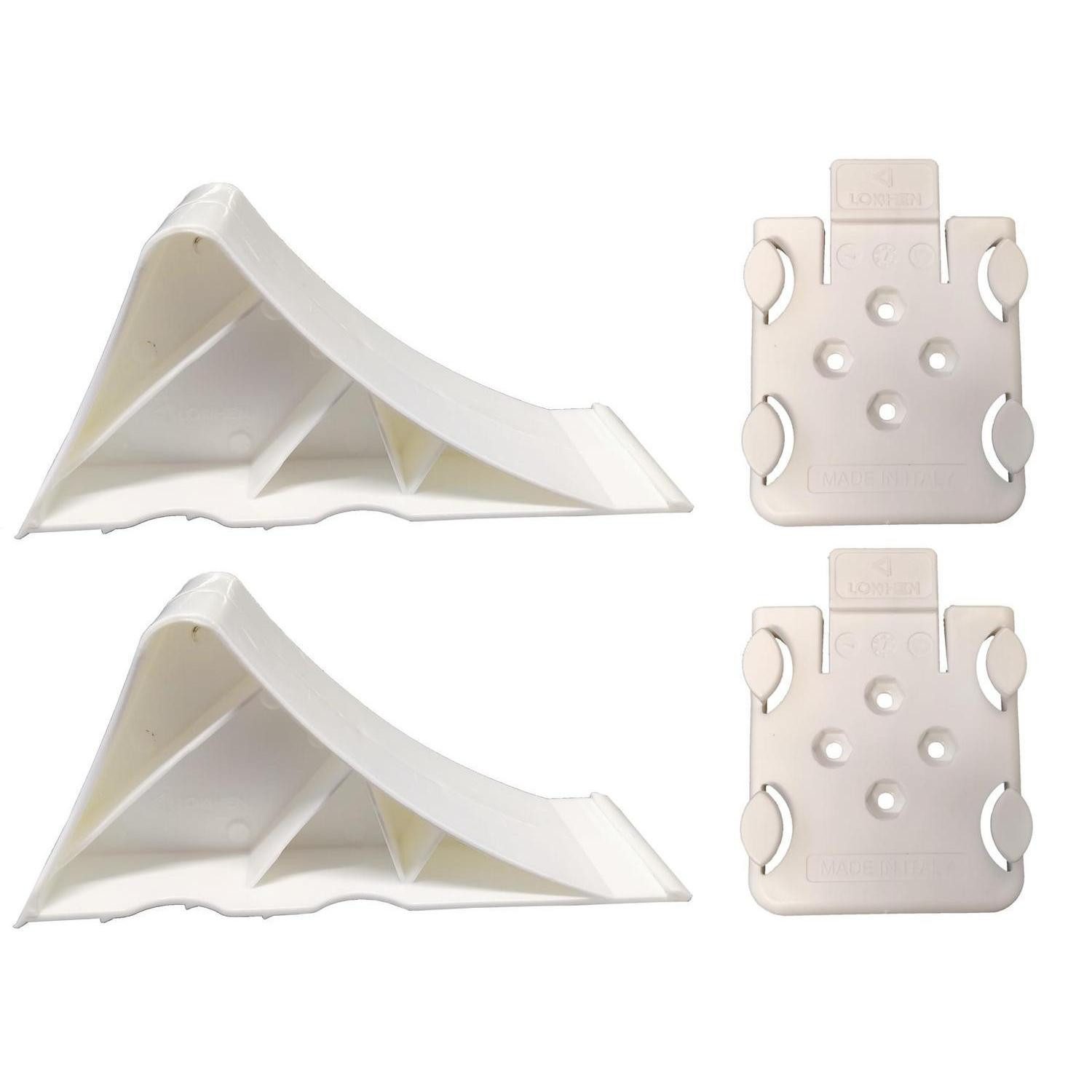 LuxusKollektion Sicherheitskeil Unterlegkeile 2er Set mit Halter TÜV bis 1600 kg Kunststoff, (1-St)