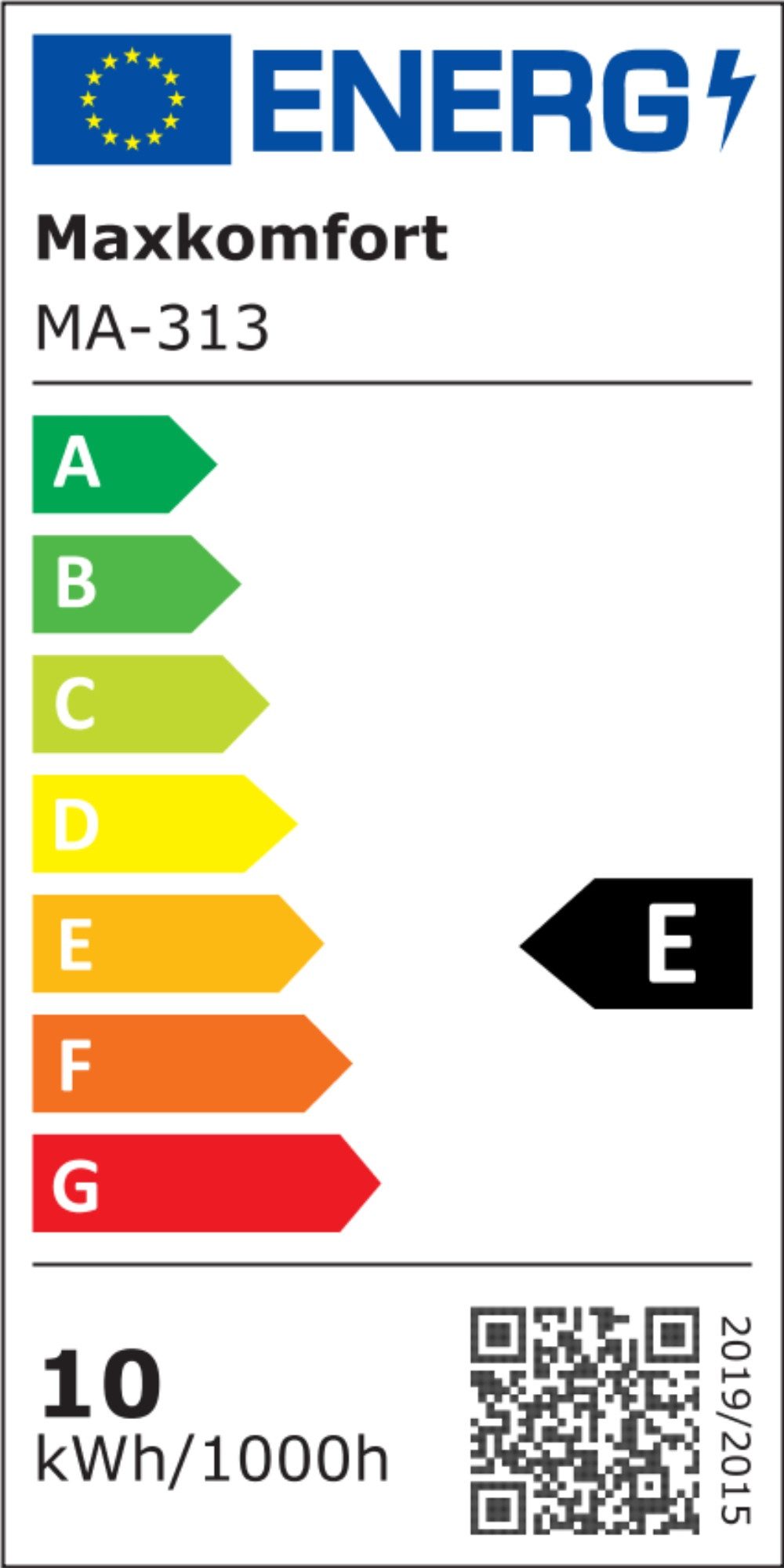 Energieeffizienzklasse: 