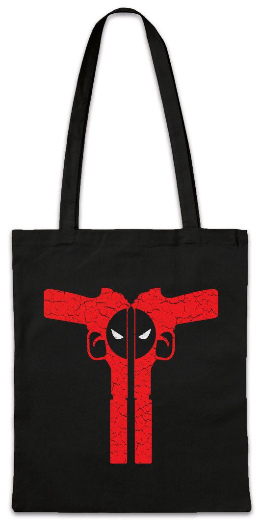 Beuteltasche Mutant Gun Silencer Stofftasche Vigilante Skull Punisher Logo Symbol