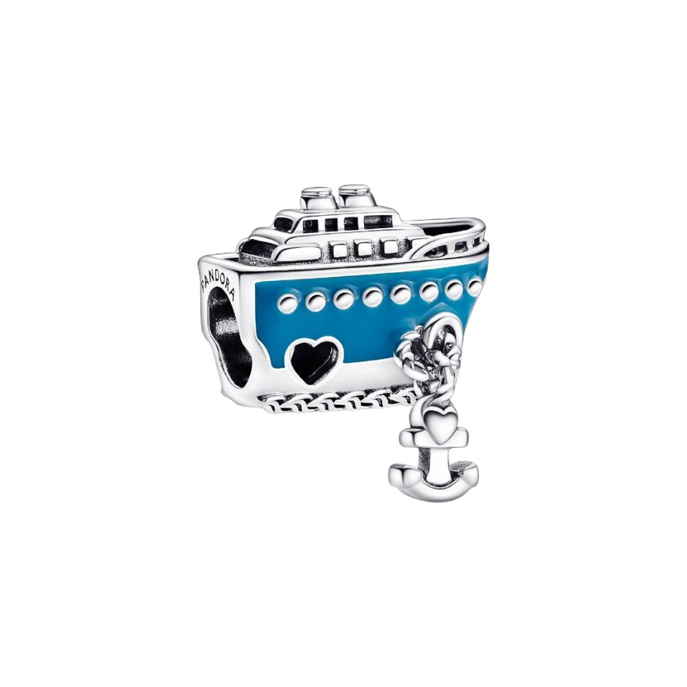 Charm-Einhänger 792198C01, Schiff, Reisen, Kreuzfahrt, Blau