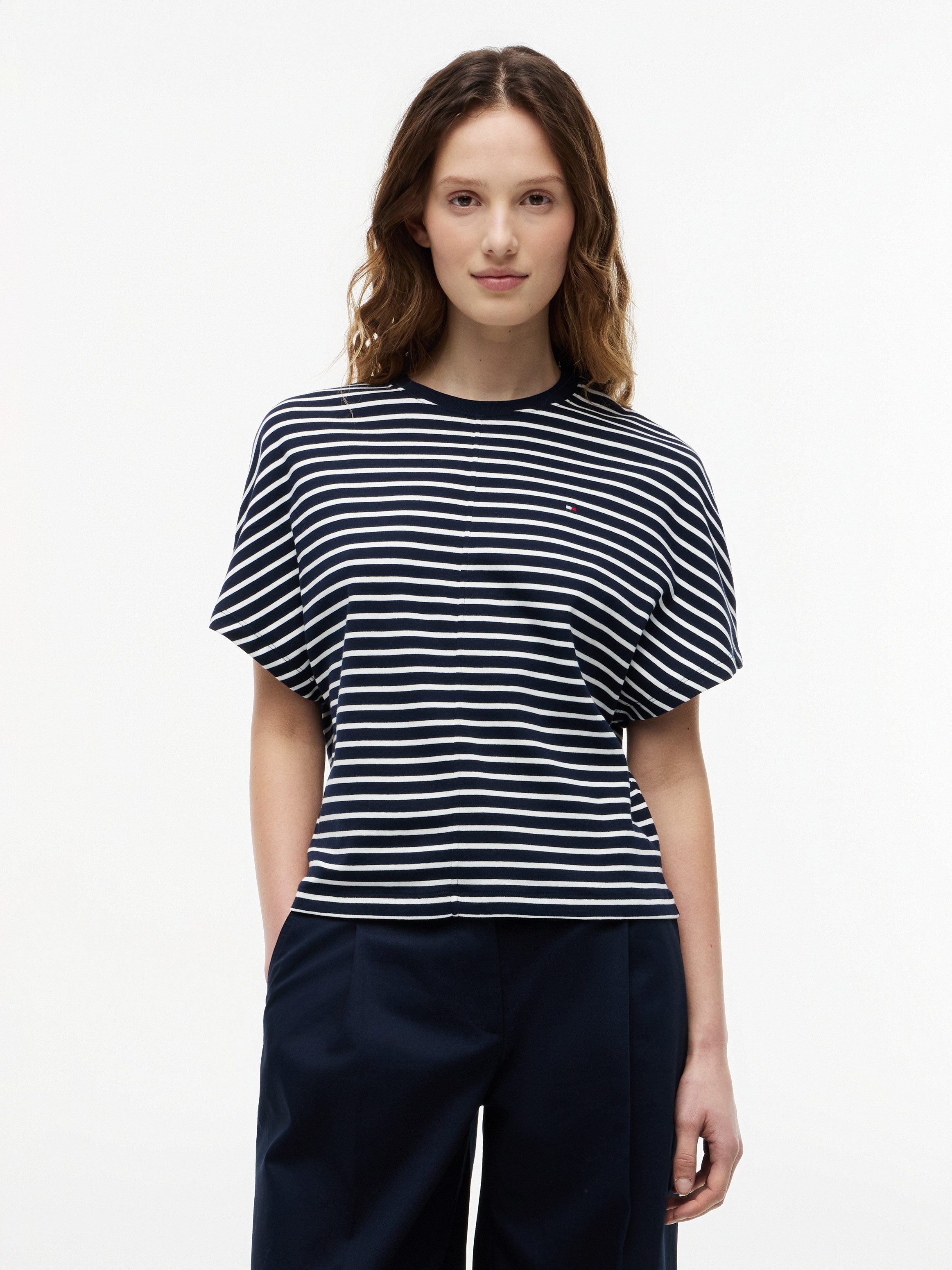 Tommy Hilfiger 3/4-Arm-Shirt CODY REG BATWING C-NK SS TEE Baumwolle, 3/4 Ärmel