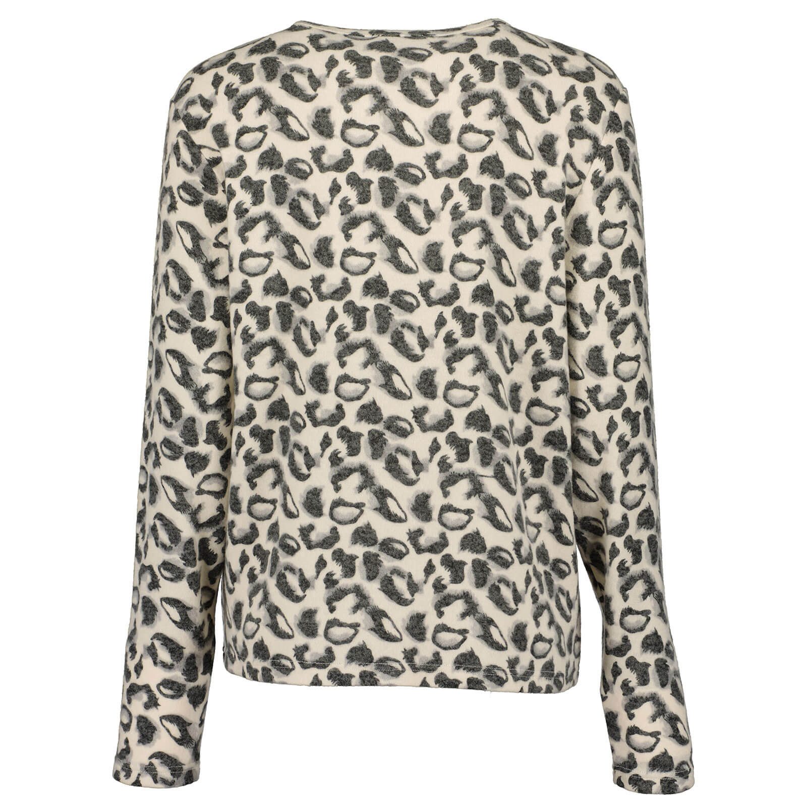 Blue Seven Langarmshirt Damen Shirt 203594 mit Leoparden-Print - Langarm-Shirt Rundhals Durchgängiges Animal-Muster, Klassischer Rundhalsausschnitt – Bild 3 von 3