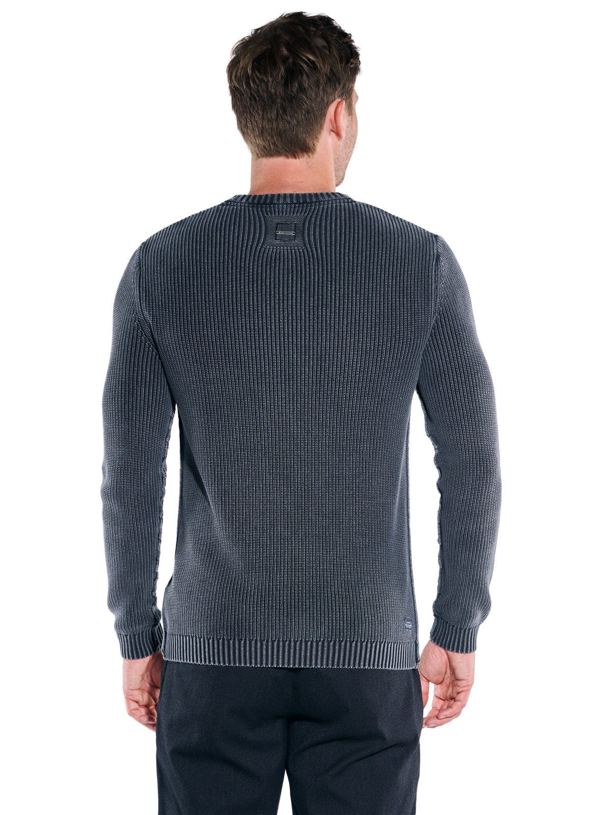 Engbers Rundhalspullover engbers Herren Pulllover strukturiert, Saphirblau günstig online kaufen