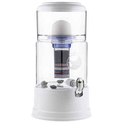 AcalaQuell Wasserfilter Standfilter Smart - mit handgefertigtem Glasbehälter (8 Liter), ideal für 2-4 Personen