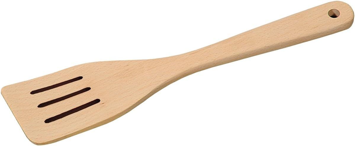 KESPER® Pfannenwender Bratenwender mit Schlitz, Holz, Braun, 30 x 5 x 5 cm