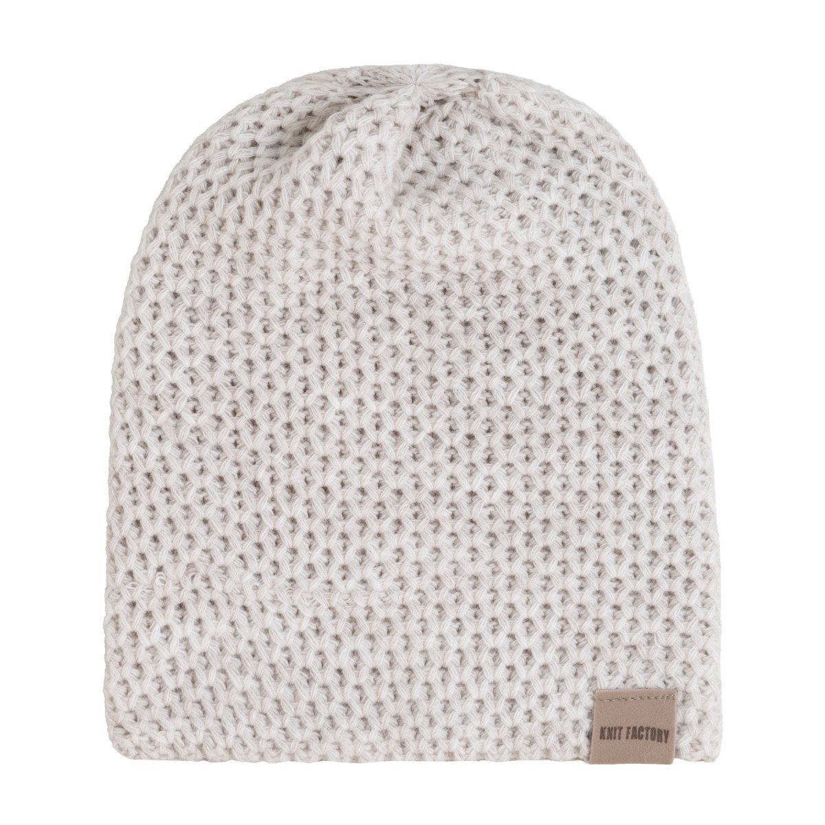 Knit Factory Strickmütze Enya Beige One Size (Spar-Set, 1-St., 1 x Enya Mütze Beige) Modell Enya, für Herbst, Winter