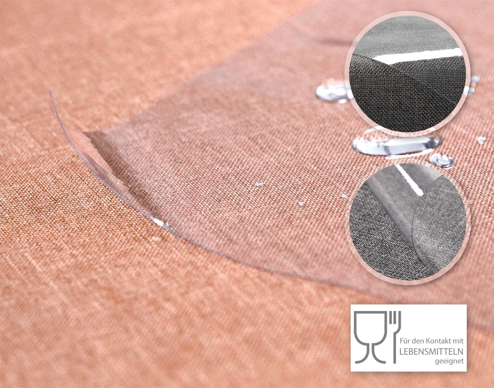 Beautex Tischdecke transparente Tischfolie glasklar 0,3mm Meterware Tischdecke (1-tlg)