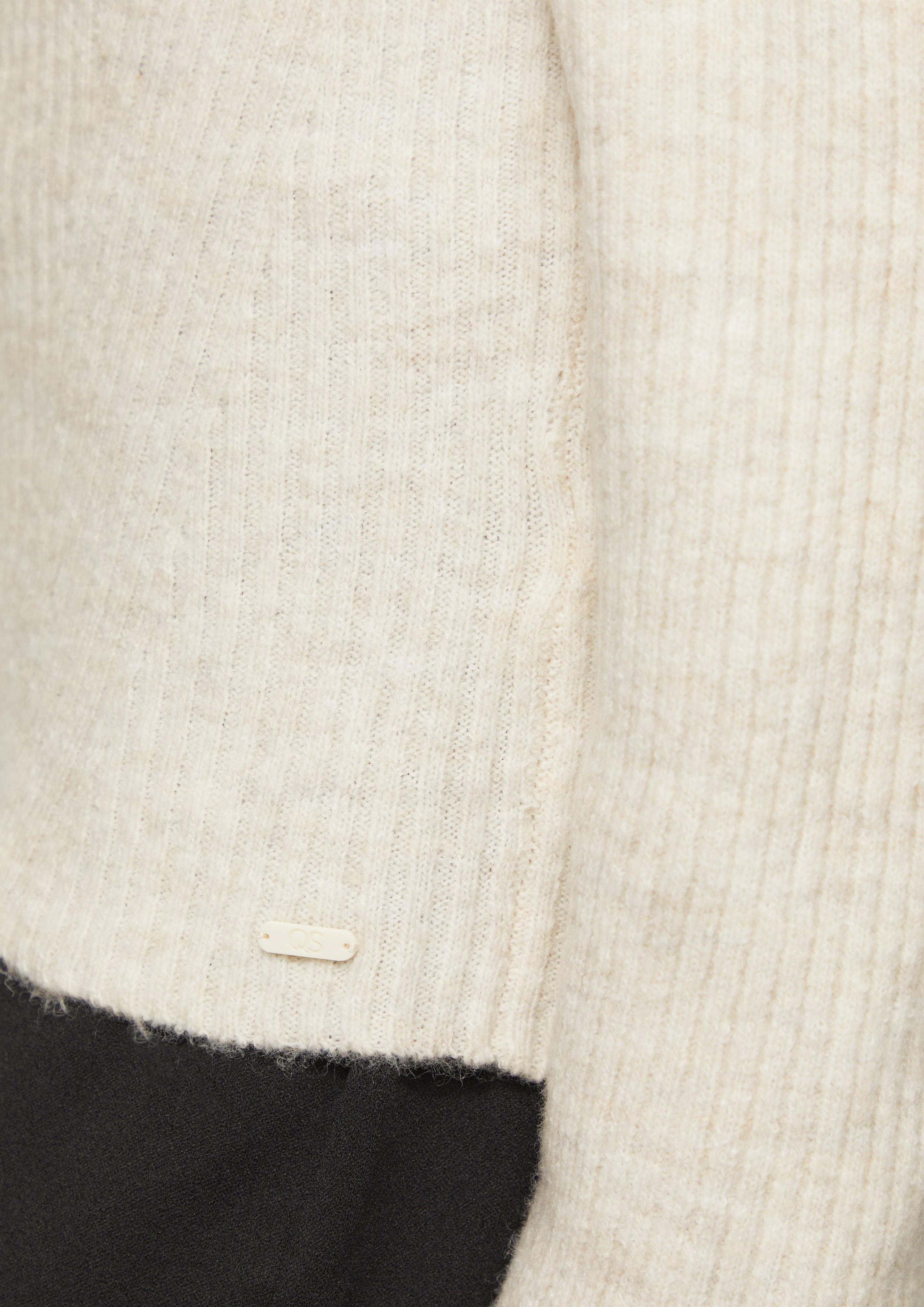 QS Strickpullover Rippstrickpullover mit Offshoulder-Ausschnitt günstig online kaufen