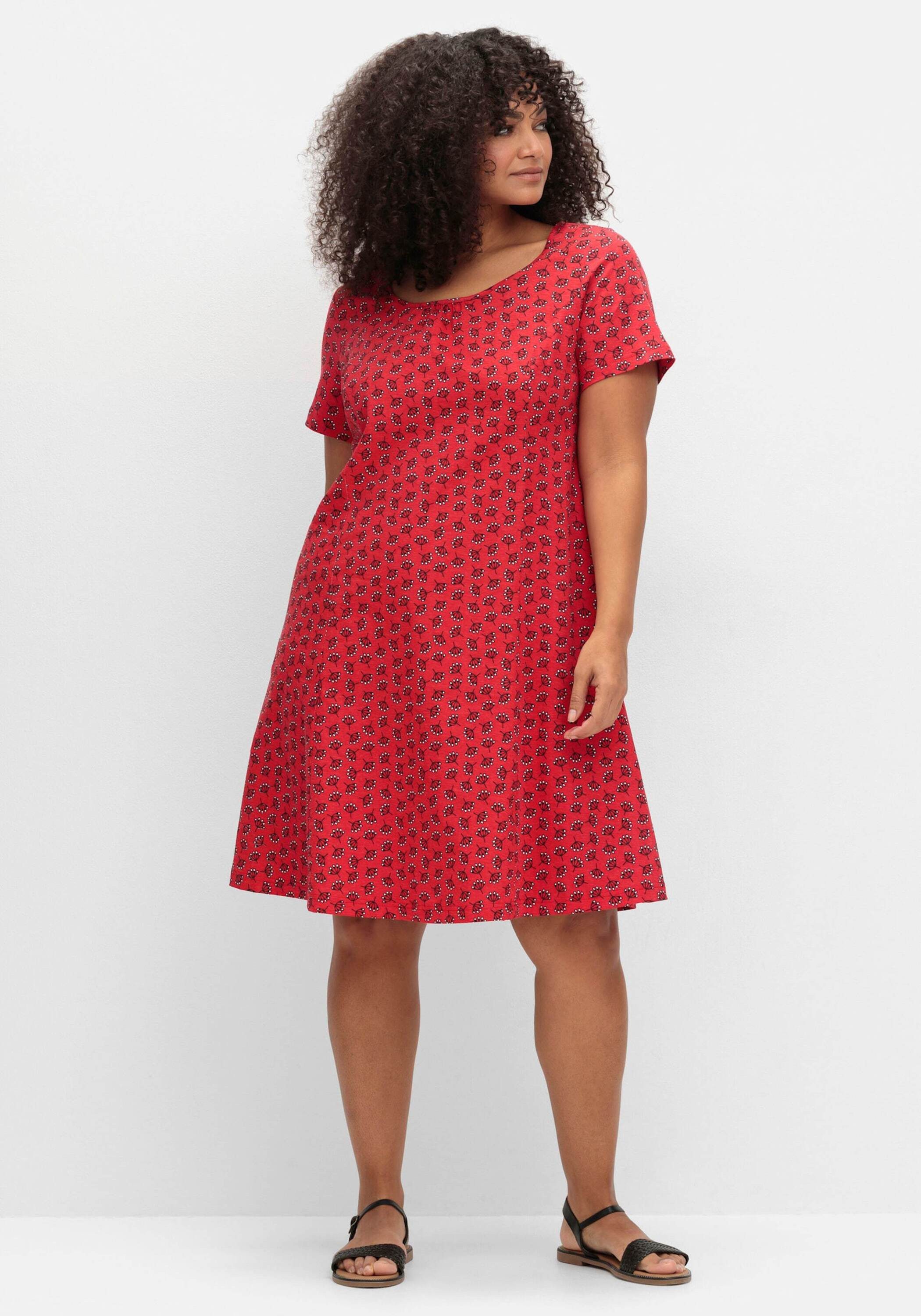 Sieh an! Jerseykleid Jersey-Kleid Kurzarm