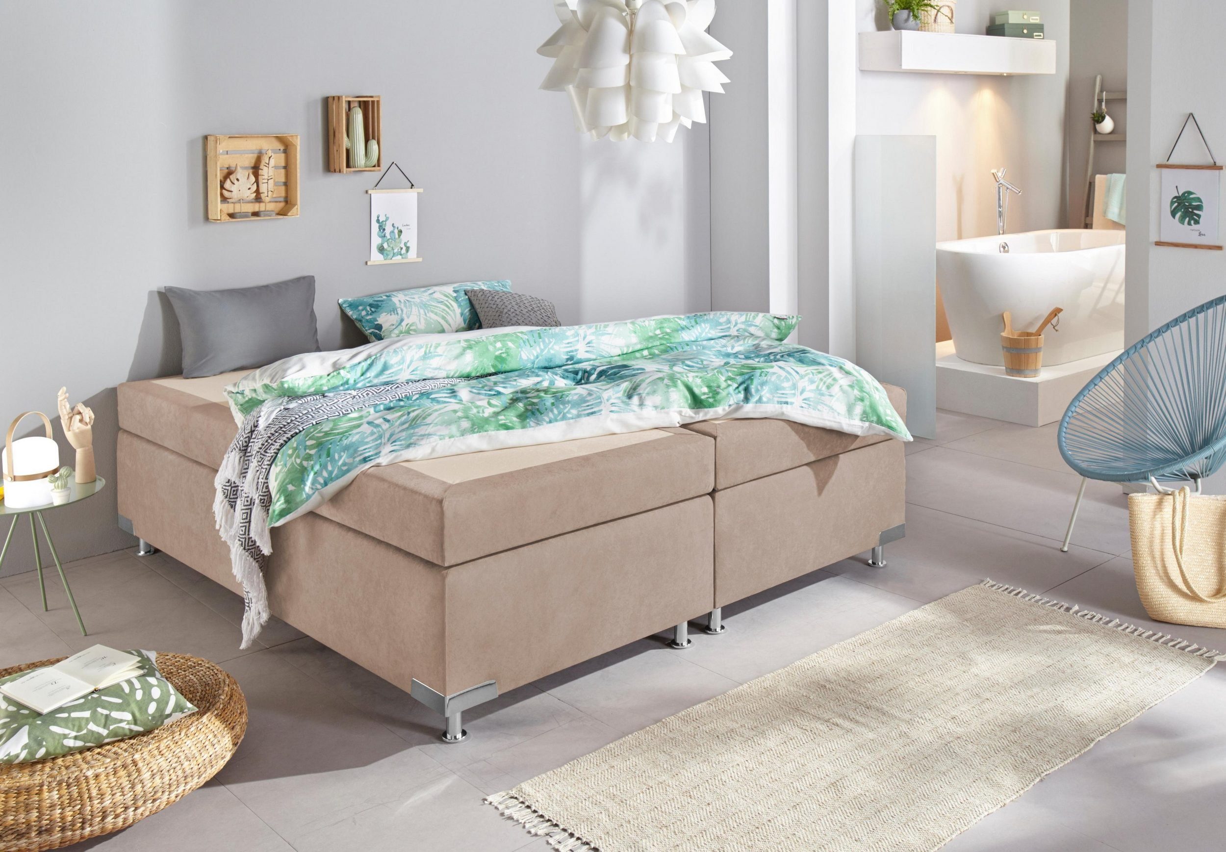 Westfalia Schlafkomfort Boxspringbett Holland, ohne Kopfteil, günstig online kaufen