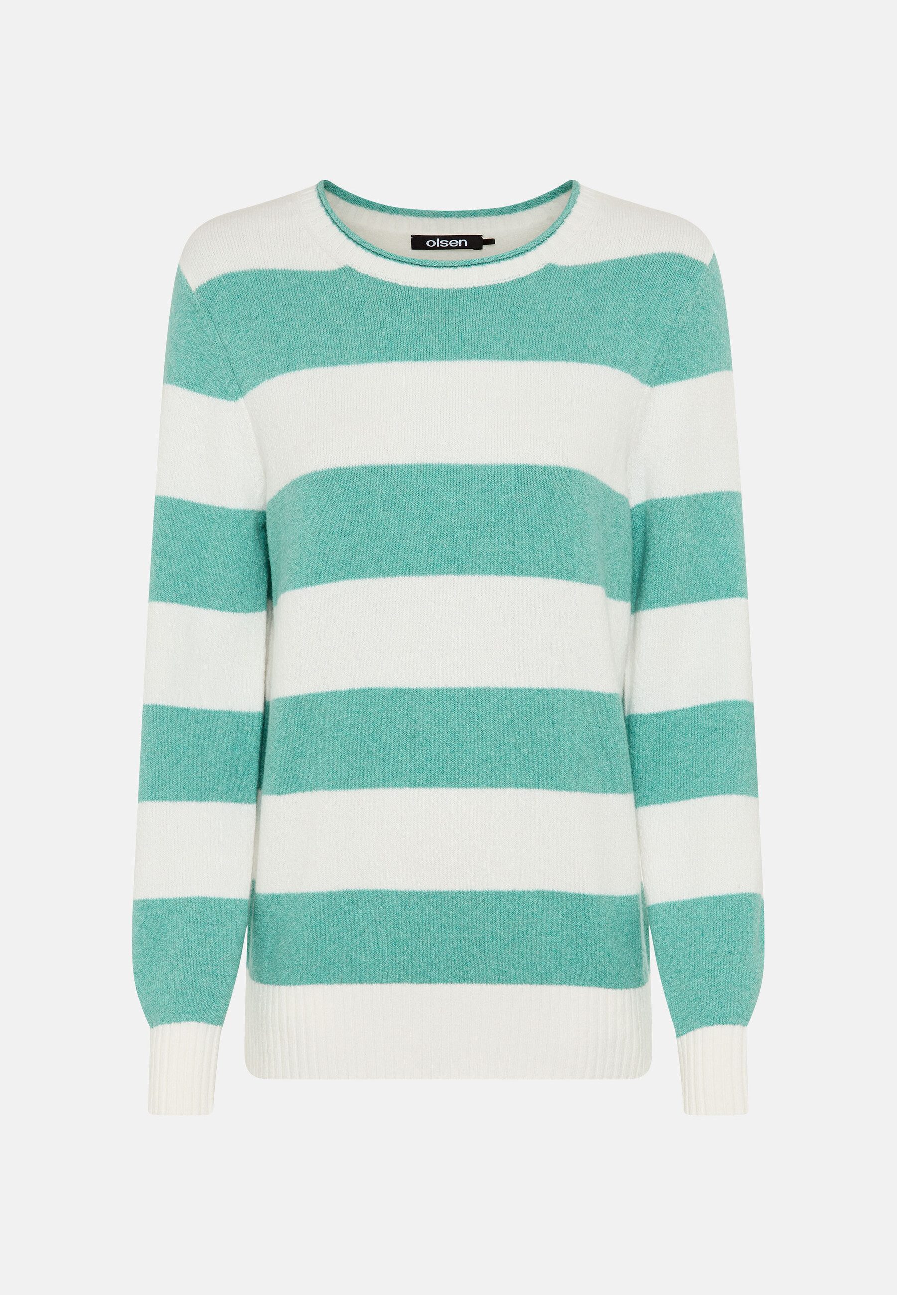 Olsen Strickpullover mit breiten Streifendessin