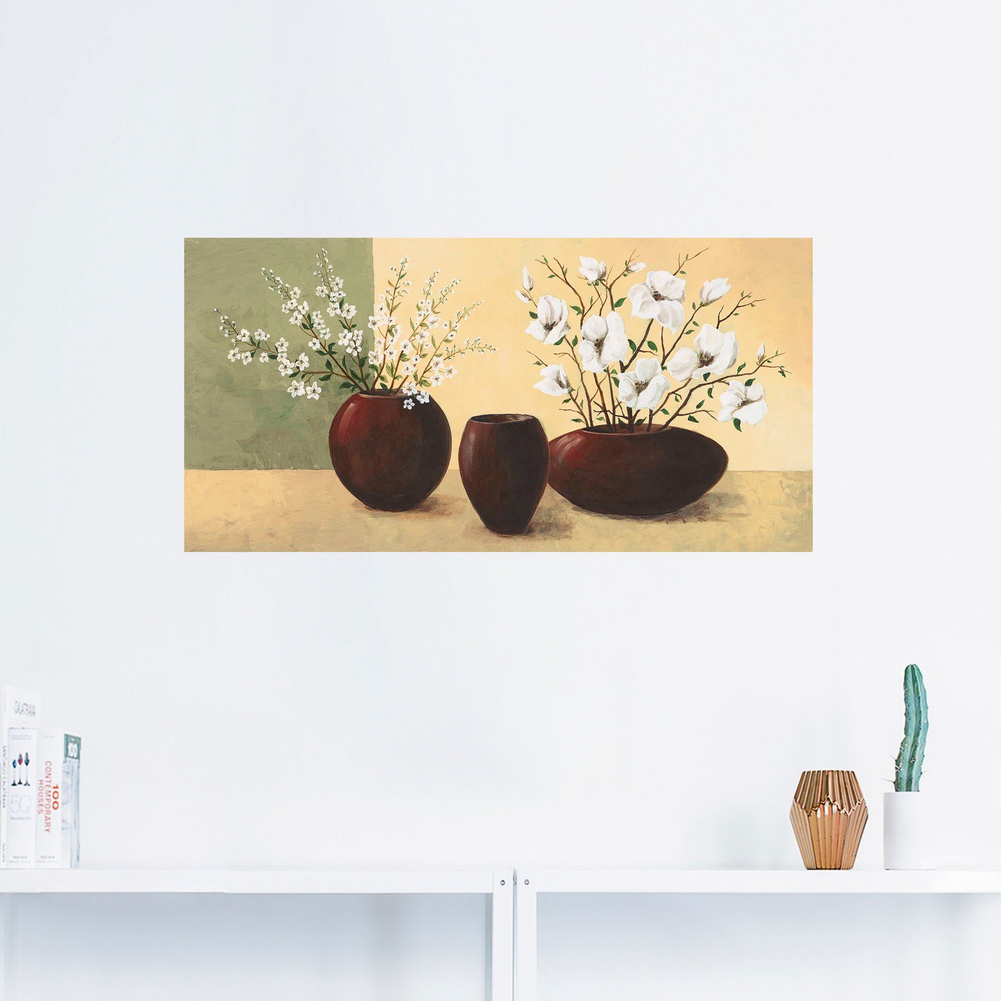 Artland Wandbild Magnolien, Vasen & Töpfe günstig online kaufen