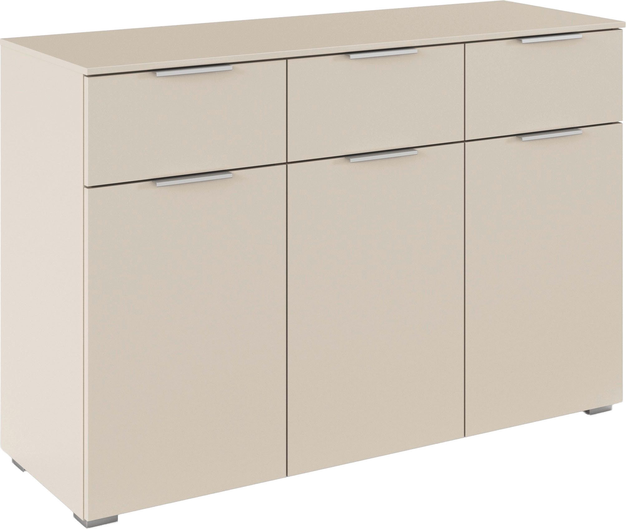 OTTO home Kombikommode Kommode Sideboard Schubladenkommode Schlafzimmerkommode CORTONA (Breite 120 cm inkl. SOFT-CLOSE-FUNKTION, mit moderner Dekor-Front), mit 3 Schubladen und 3 verstellbaren Einlegeboden MADE IN GERMANY