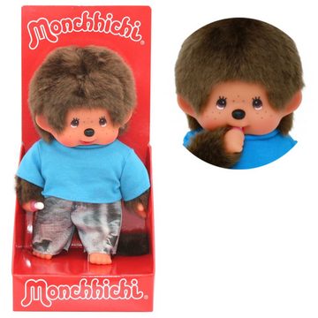 Monchhichi Plüschfigur Jeans Junge mit T-Shirt 20 cm Monchhichi Puppe Fashion