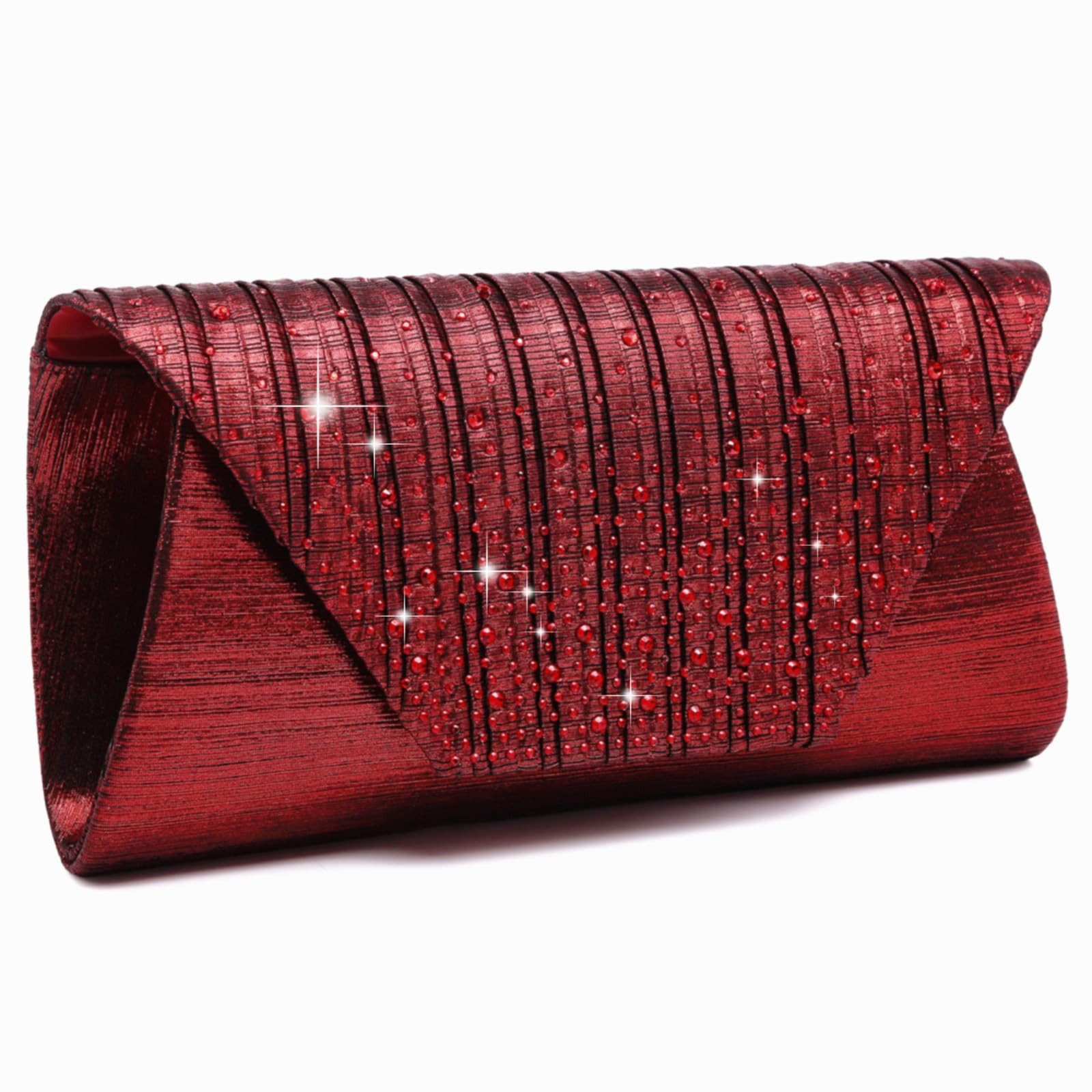 Agger Clutch Glänzende Pailletten Abendtaschen,Envelope Handtasche, für Hochzeit, Party, Bankett, Feiertage