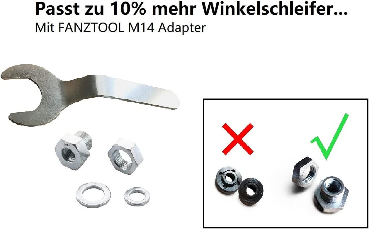 Fanztool Winkelschleifer FANZTOOL Diamantschleiftopf 2 * 125 mm mit universal Absaughaube, Für aller Winkelschleifer geeignet