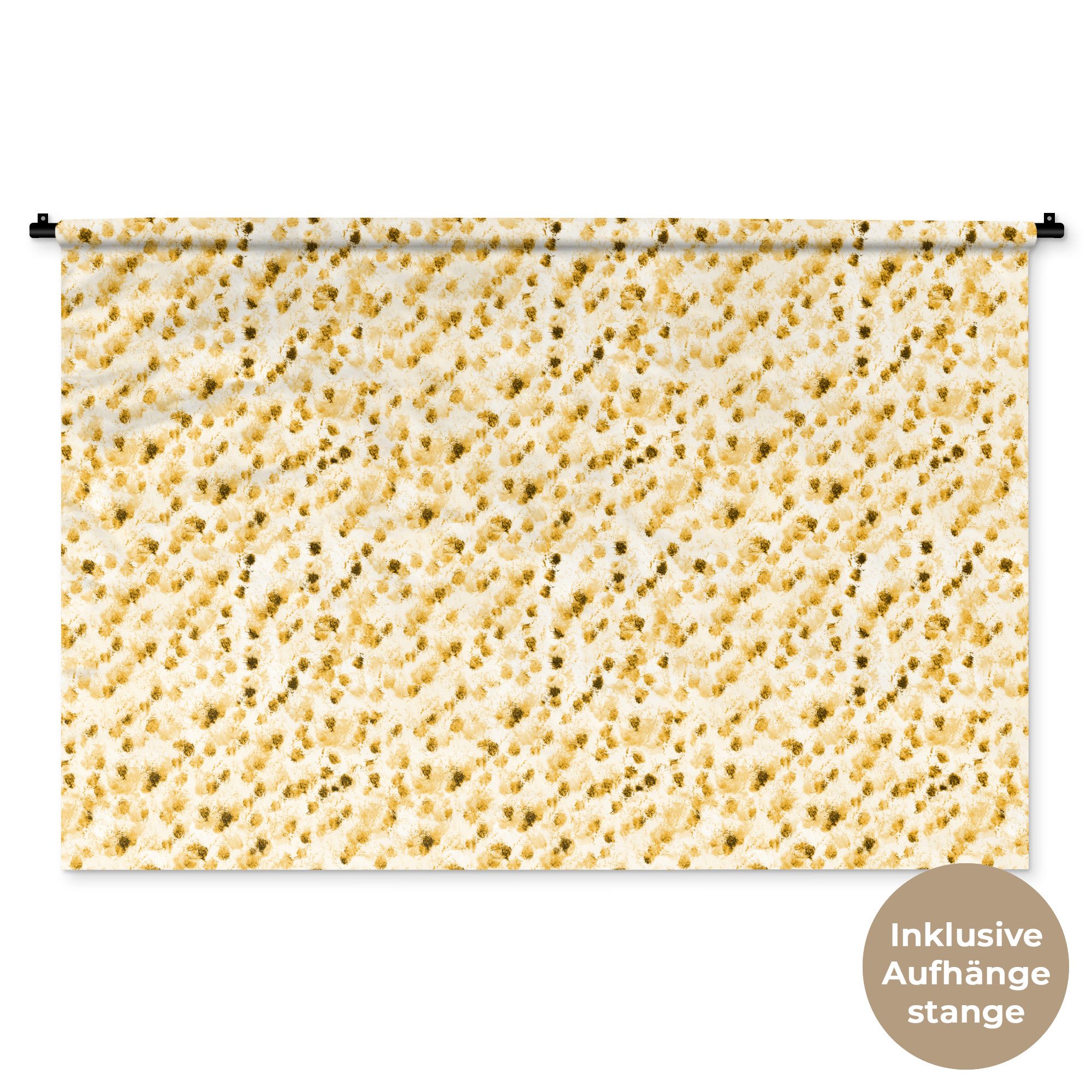 MuchoWow Wandteppich Öl - Farbe - Texturen - Beige, Rechteckig, Höhe: 3 mm, Wandtuch, Wanddekoobjekt, 120x80 cm