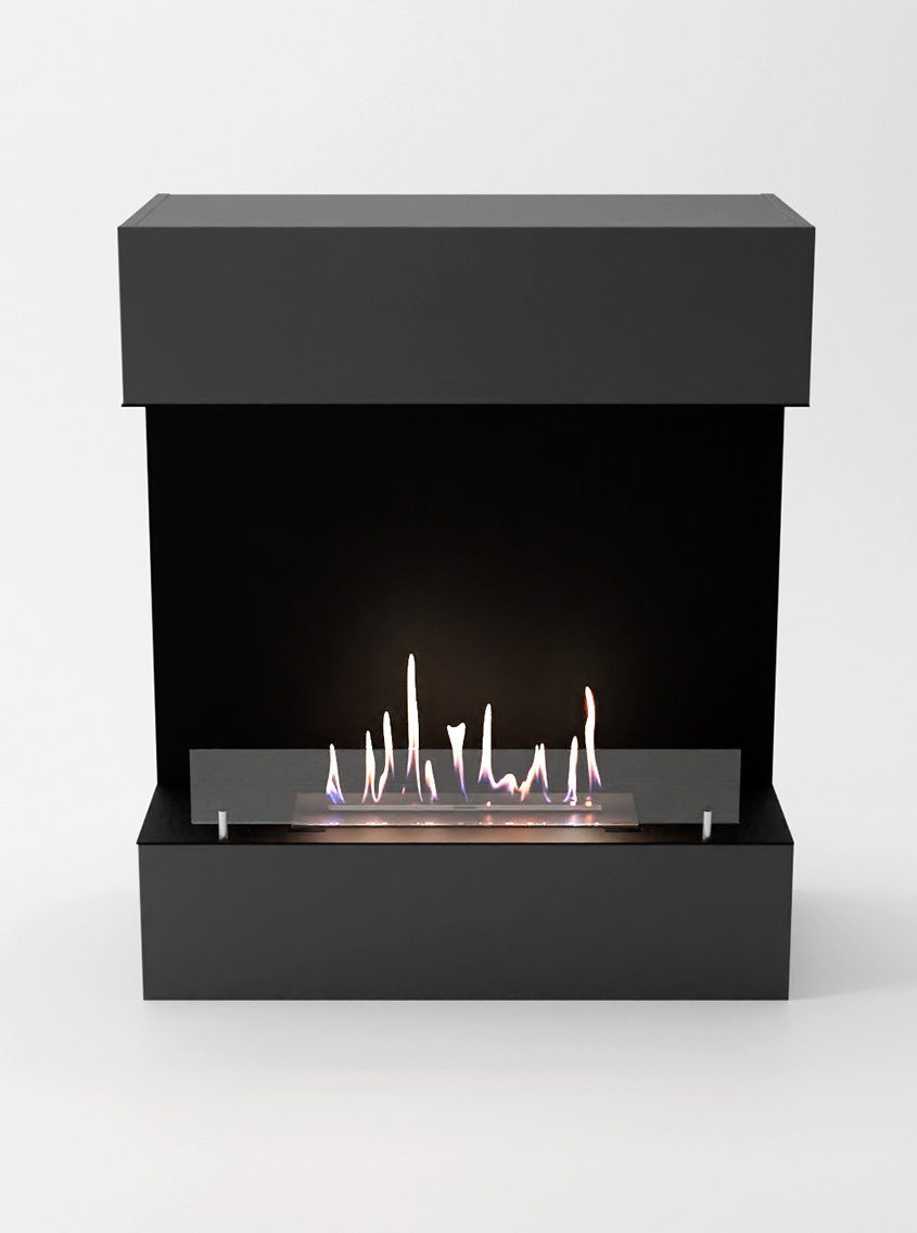 GLOW FIRE Echtfeuer-Dekokamin Kongsberg Ethanol Kamin, Bioethanol Kamin mit 3h Brenndauer, Heizleistung bis 2 kw
