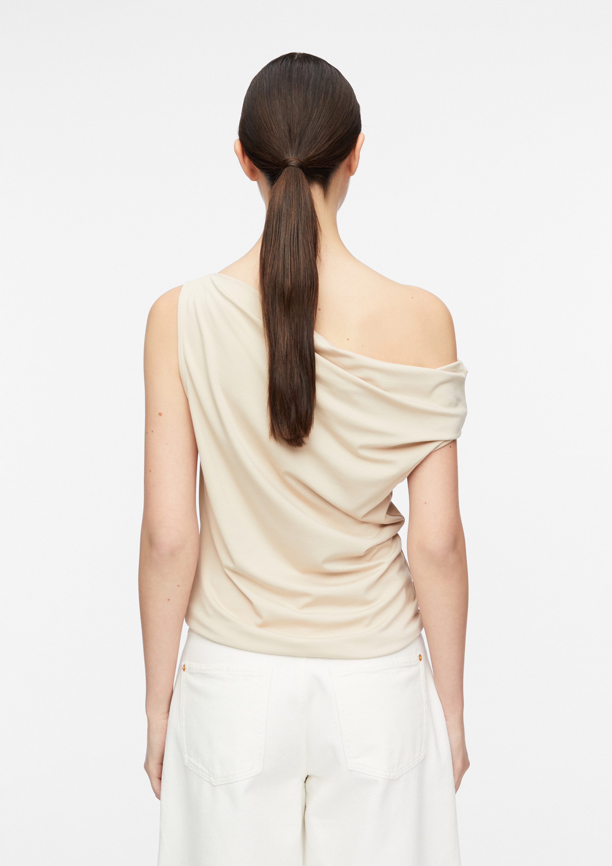 comma Muskelshirt T-Shirt Top mit asymmetrischer Schulter