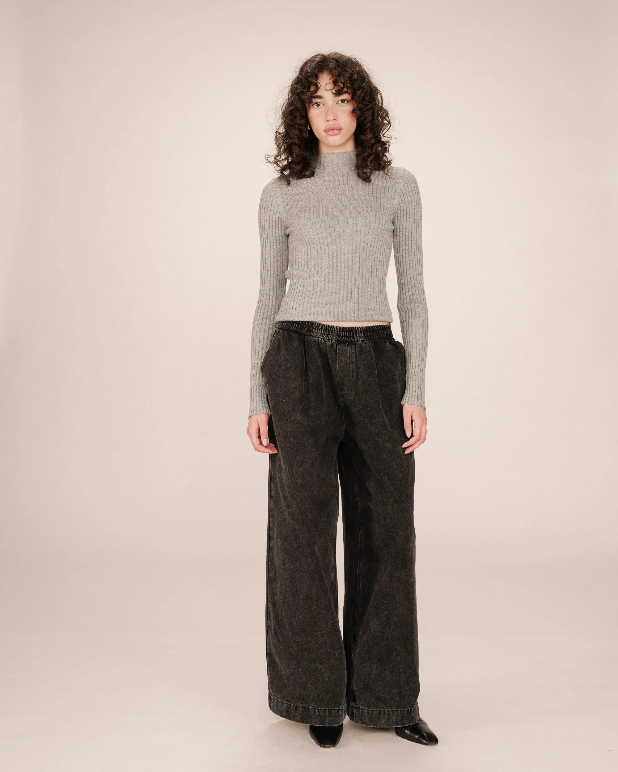 Grace & Mila Weite Jeans Baggy Jeans SACHA ? Wide Leg Jeans aus Baumwolle