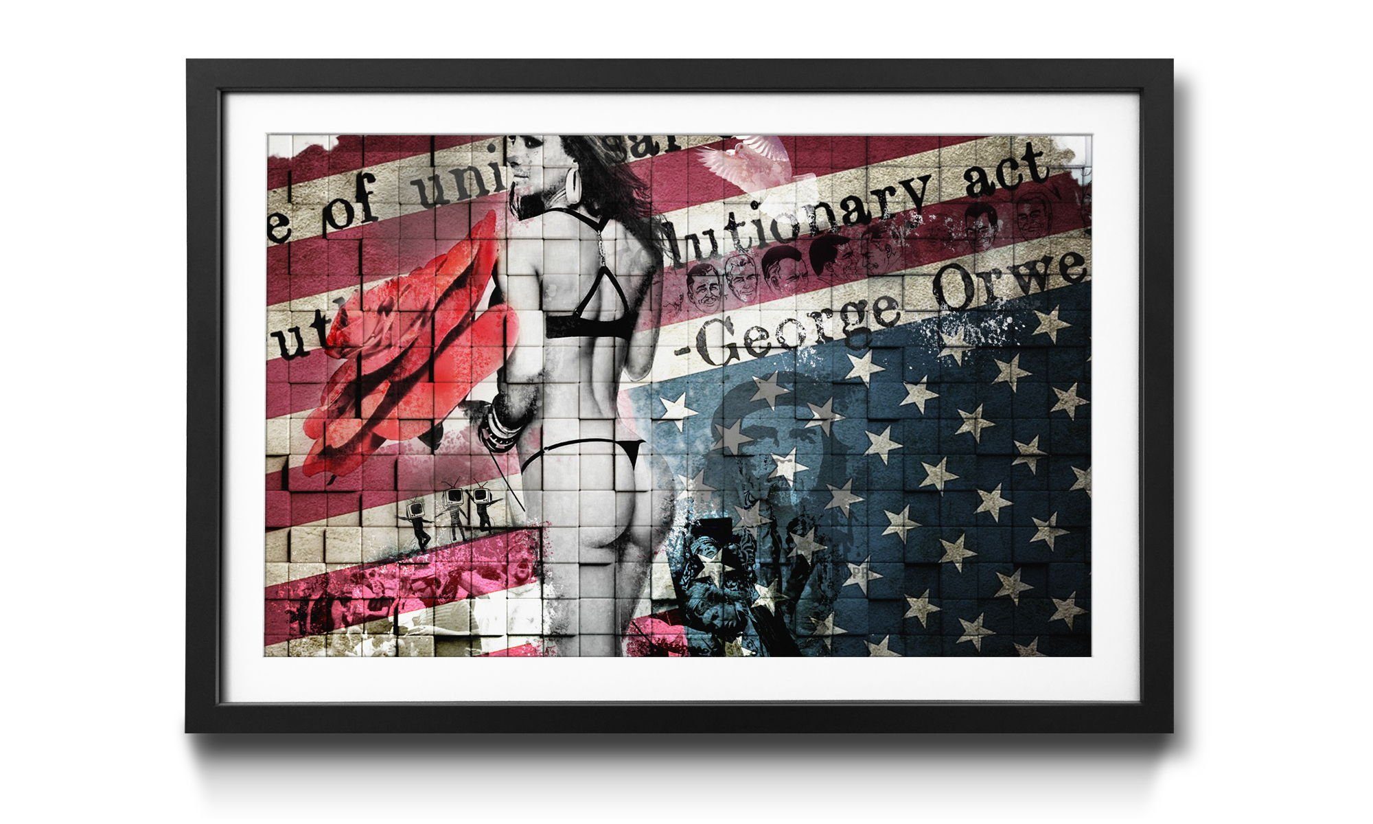 WandbilderXXL Bild mit Rahmen Revolution, Erotik, Wandbild, in 4 Größen erhältlich