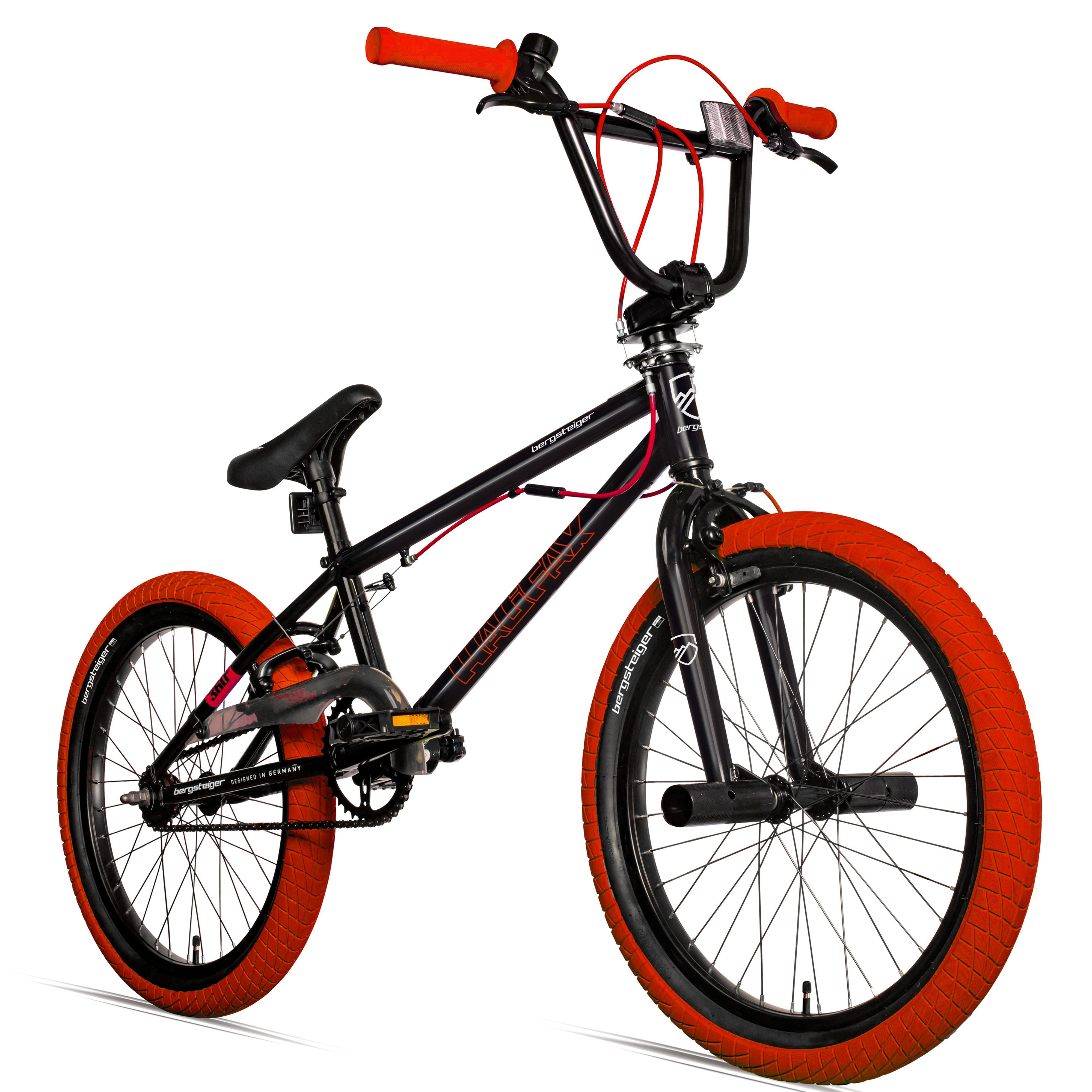 bergsteiger BMX-Rad Halifax 20 Zoll, 360° Rotor-System, Freestyle, Mädchen, Jungen, 1 Gang, U-Bremse