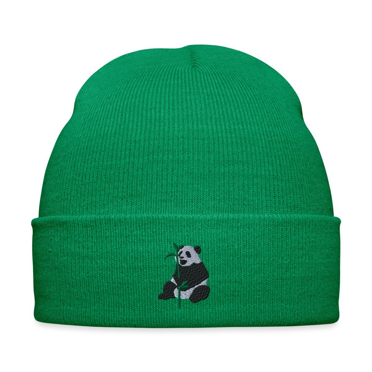 Beanie Pandabär Mit Bambus Stickerei Bestickte Wintermütze