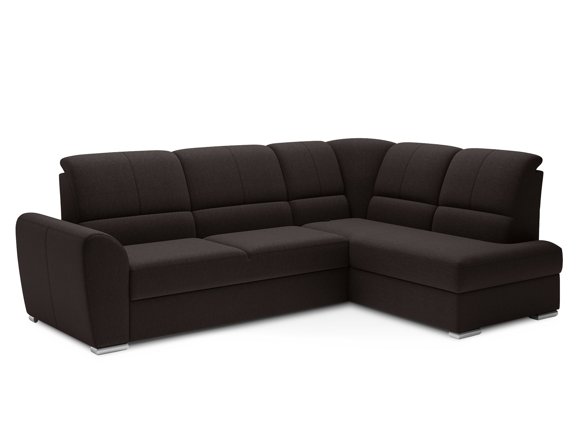 MF Design Ecksofa Ecksofa mit Schlaffunktion und Bettkasten in Webstoff, true / Dolphin / false / 1