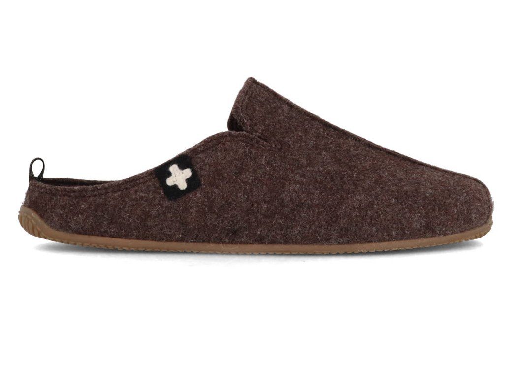 Living Kitzbühel Herren Filz Pantoffel Gipfelkreuz, dark oak, winter Hausschuh recycelt