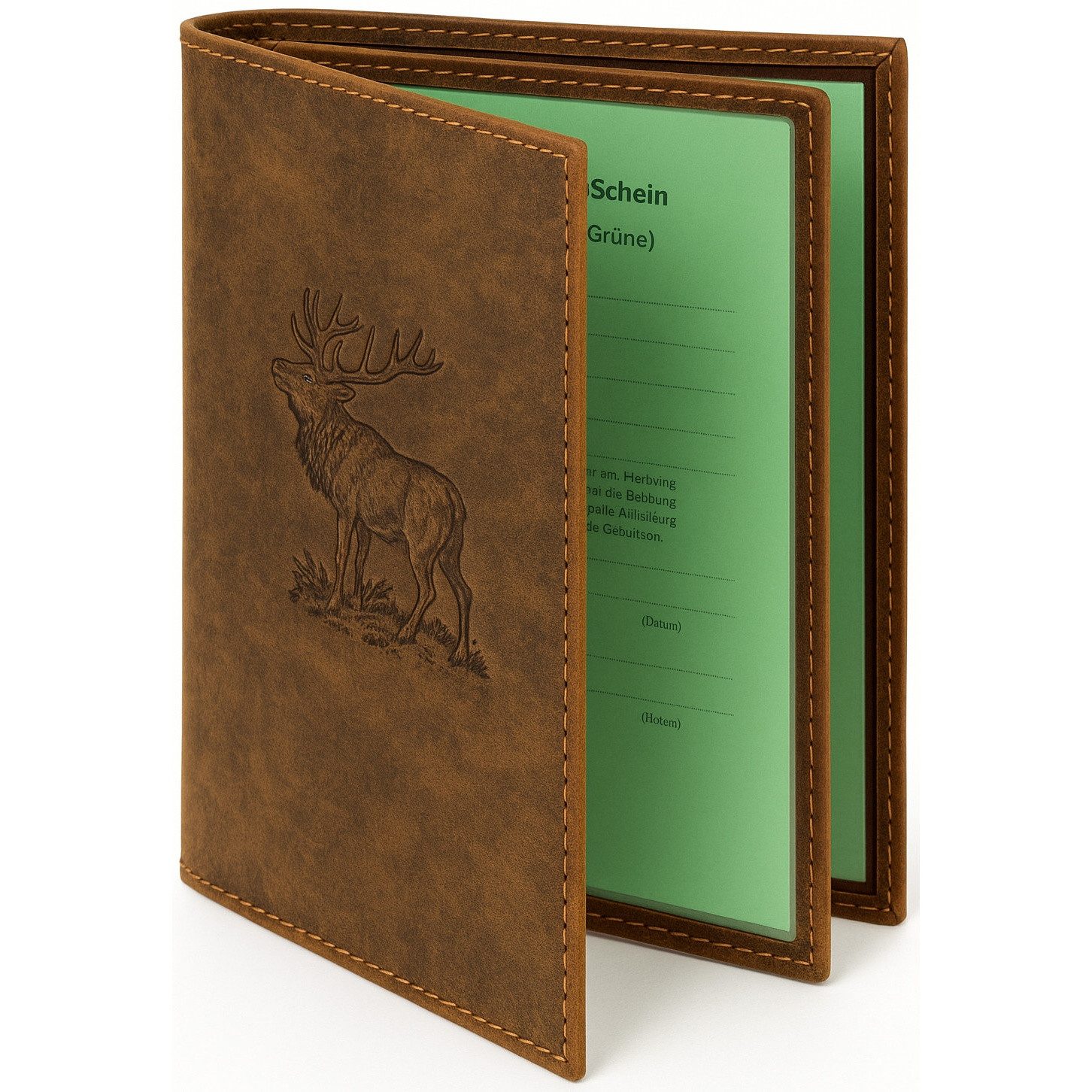 AKAH Geldbörse Jagdscheinetui Hirsch – Handgefertigtes Etui aus Antikleder günstig online kaufen