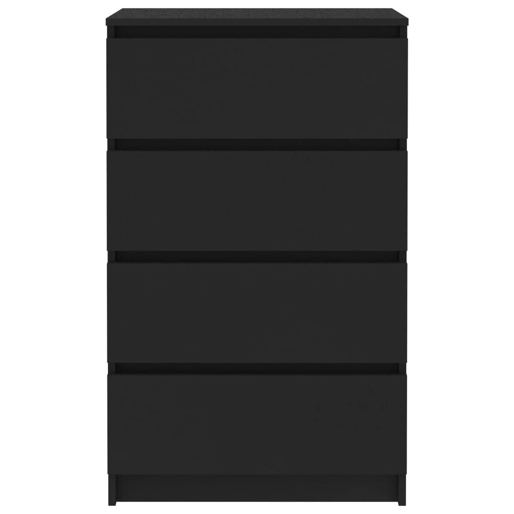 DOTMALL Anrichte Sideboard Schwarz 60x35x98,5 cm Holzwerkstoff