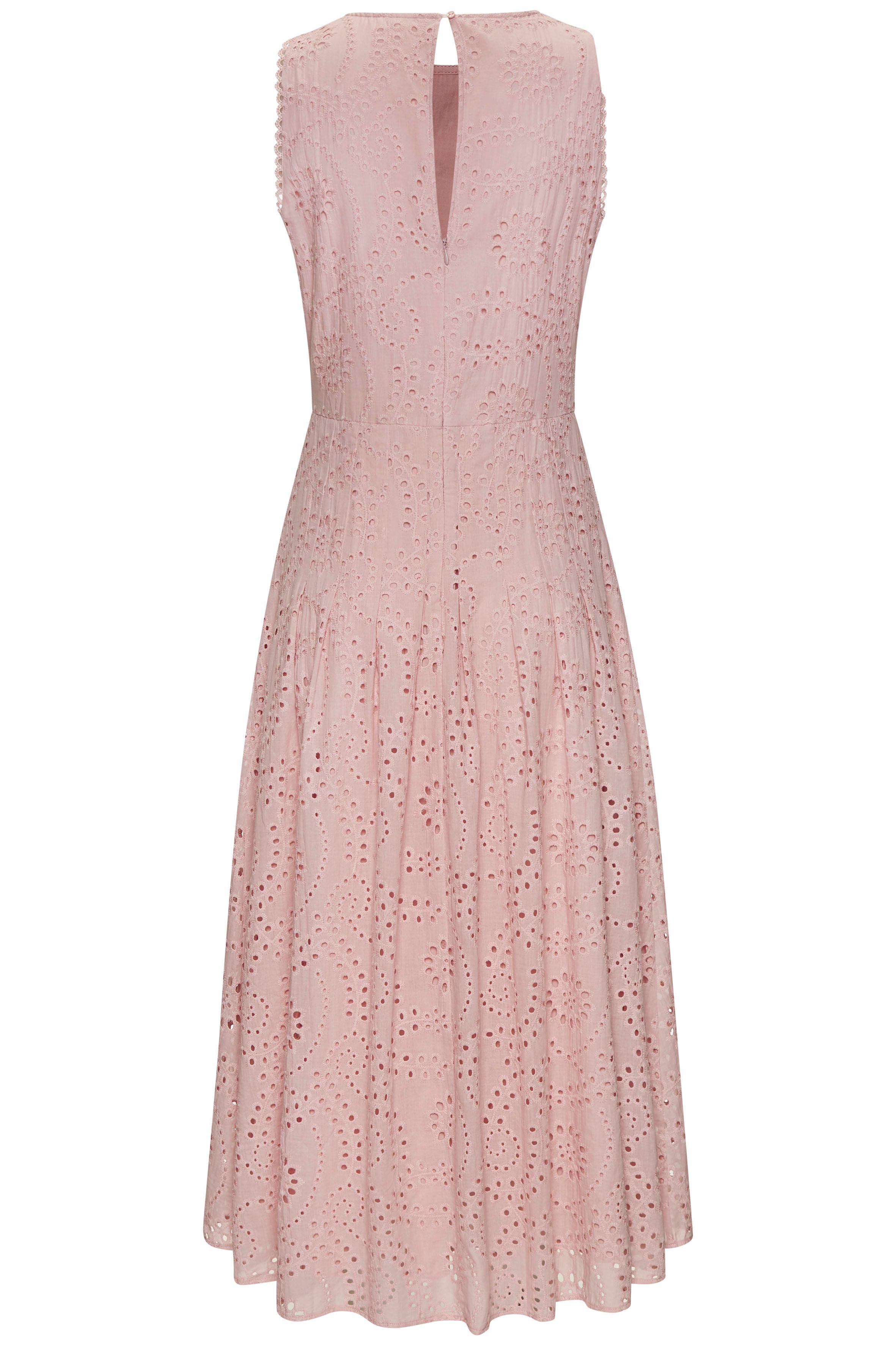 Buffalo Spitzenkleid elegantes Sommerkleid in Maxilänge, Eyelet, modische Lochstickerei, elegant