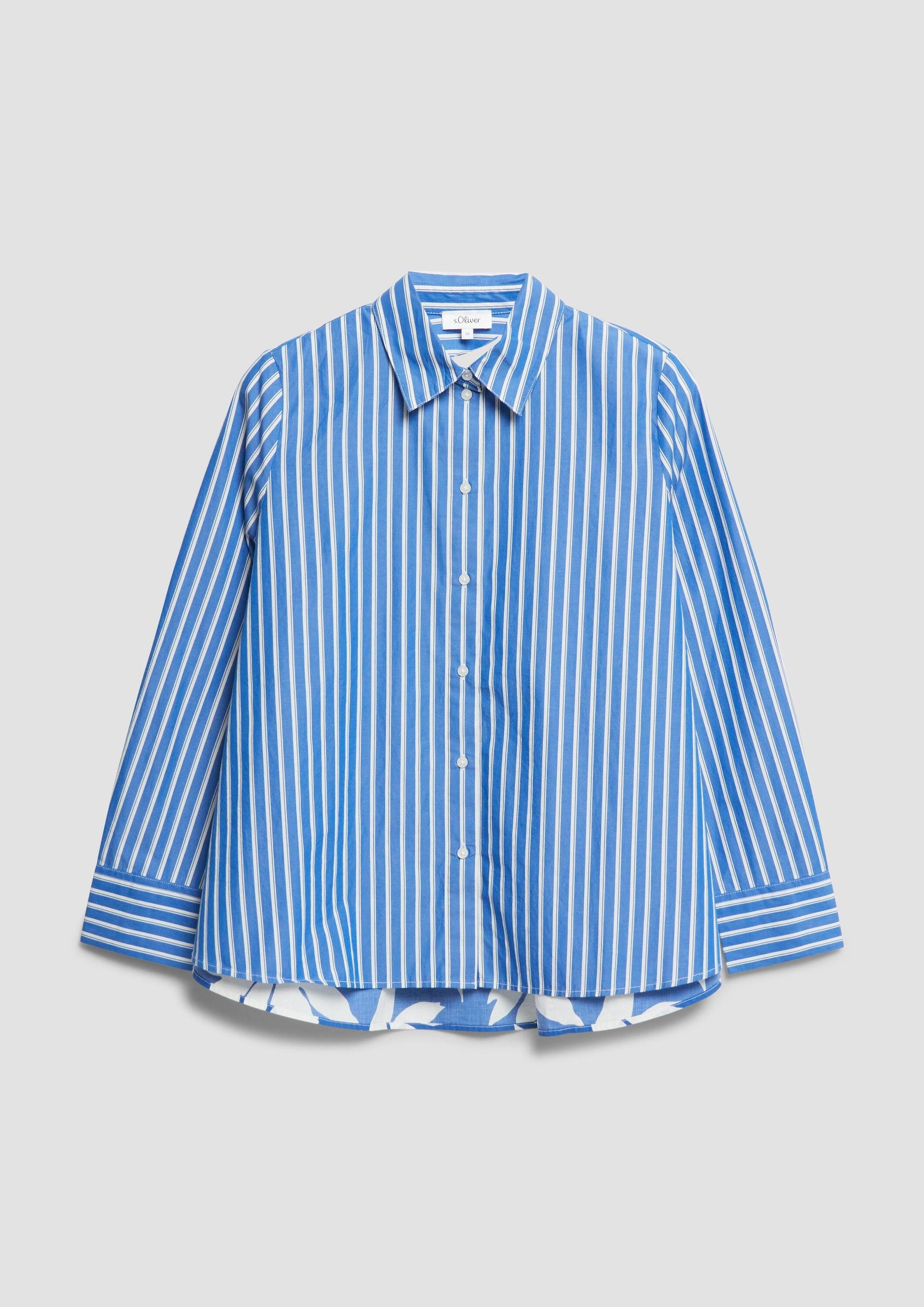 s.Oliver Langarmbluse Bluse Ausgestellte Hemdbluse im Mustermix