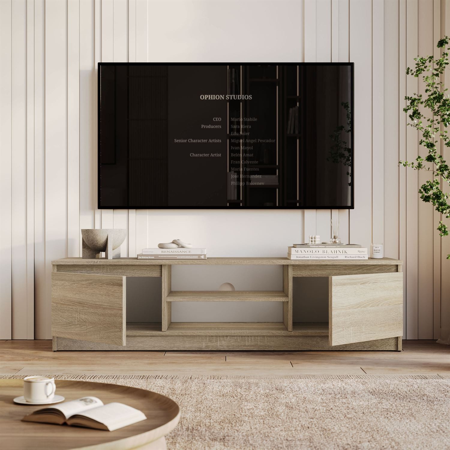 Lookway TV-Schrank HANA 140 cm TV-Lowboard mit Stauraum (1x TV-Schrank) Breite: 140 cm