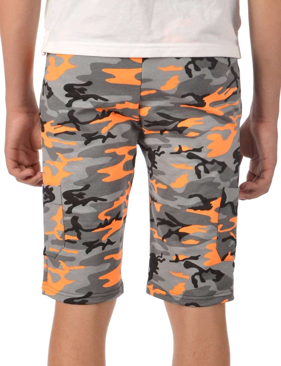 Orange Cargoshorts Casual Stoff Camouflage Jungen Uni BEZLIT Kinder Camouflage Shorts (1-tlg)