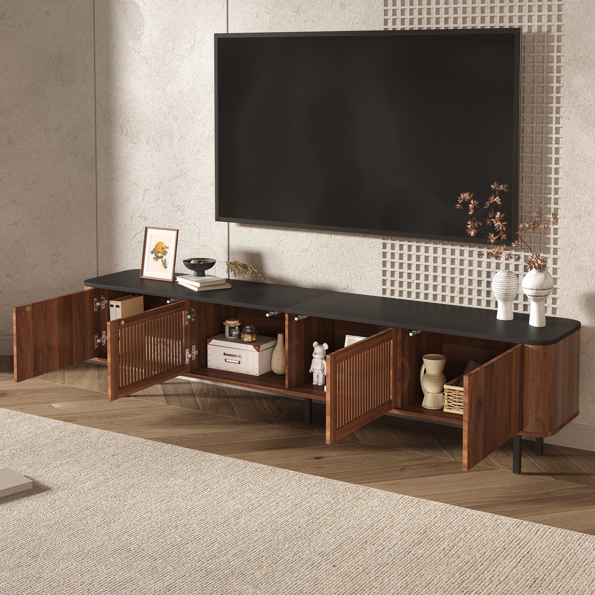 Fine Life Pro TV-Schrank Lowboard / TV‑Schrank / TV‑Lowboard mit einzigartiges Design