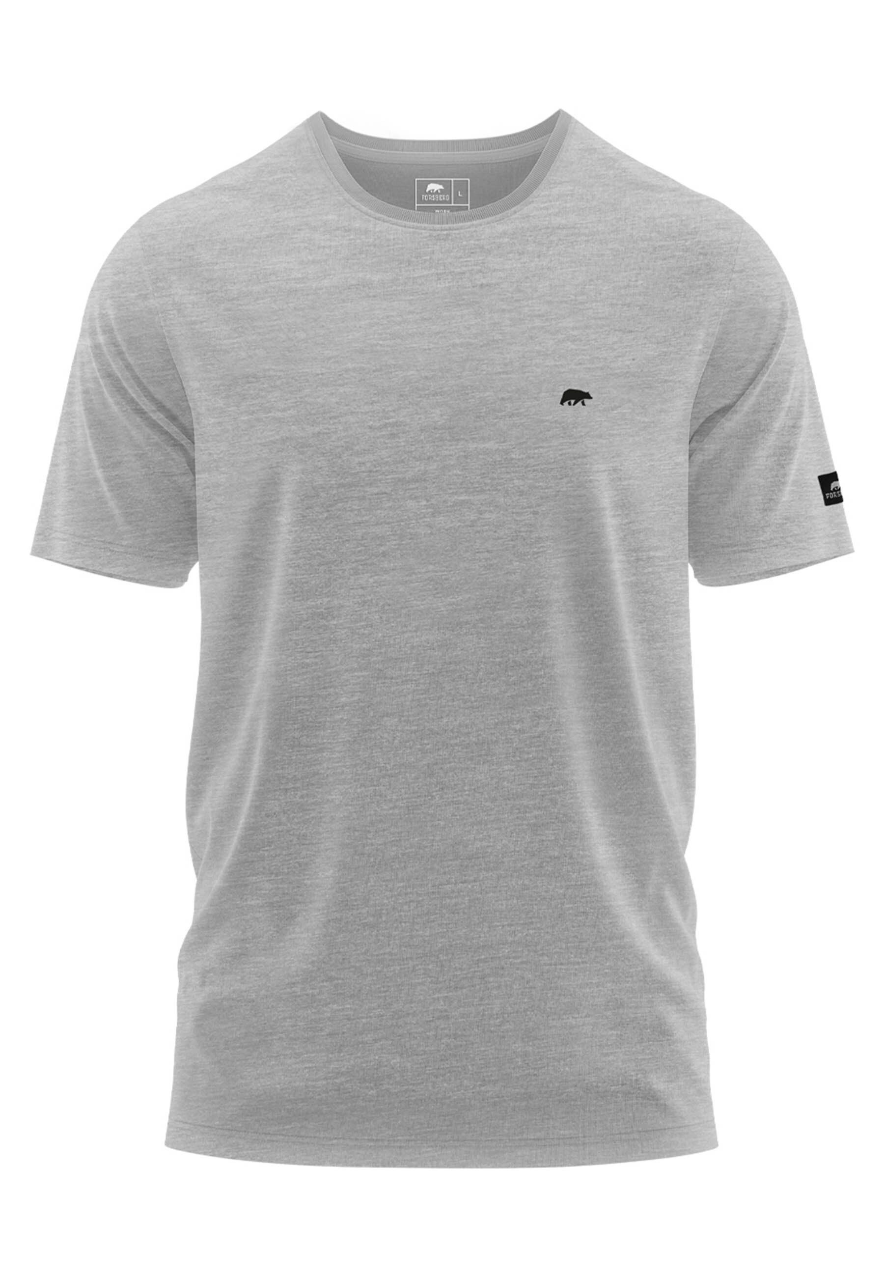 FORSBERG T-Shirt T-Shirt mit kleinem Gummi-Patch günstig online kaufen