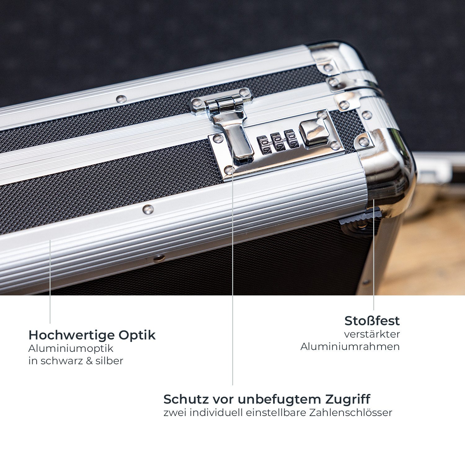 HMF Aufbewahrungsbox Transportkoffer mit zwei 3er Zahlenschlössern und Schn günstig online kaufen